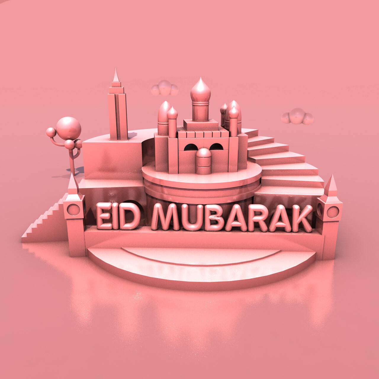 Eid Mubarak 3D Graphic