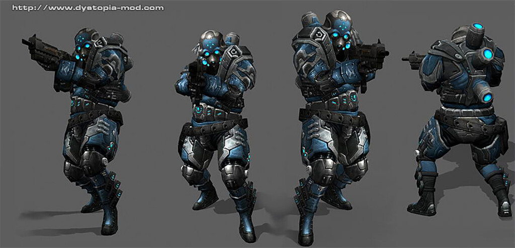 The original model from early 2000's Half life 2 mod "Dystopia" which was top 3 mod and very popular back then.