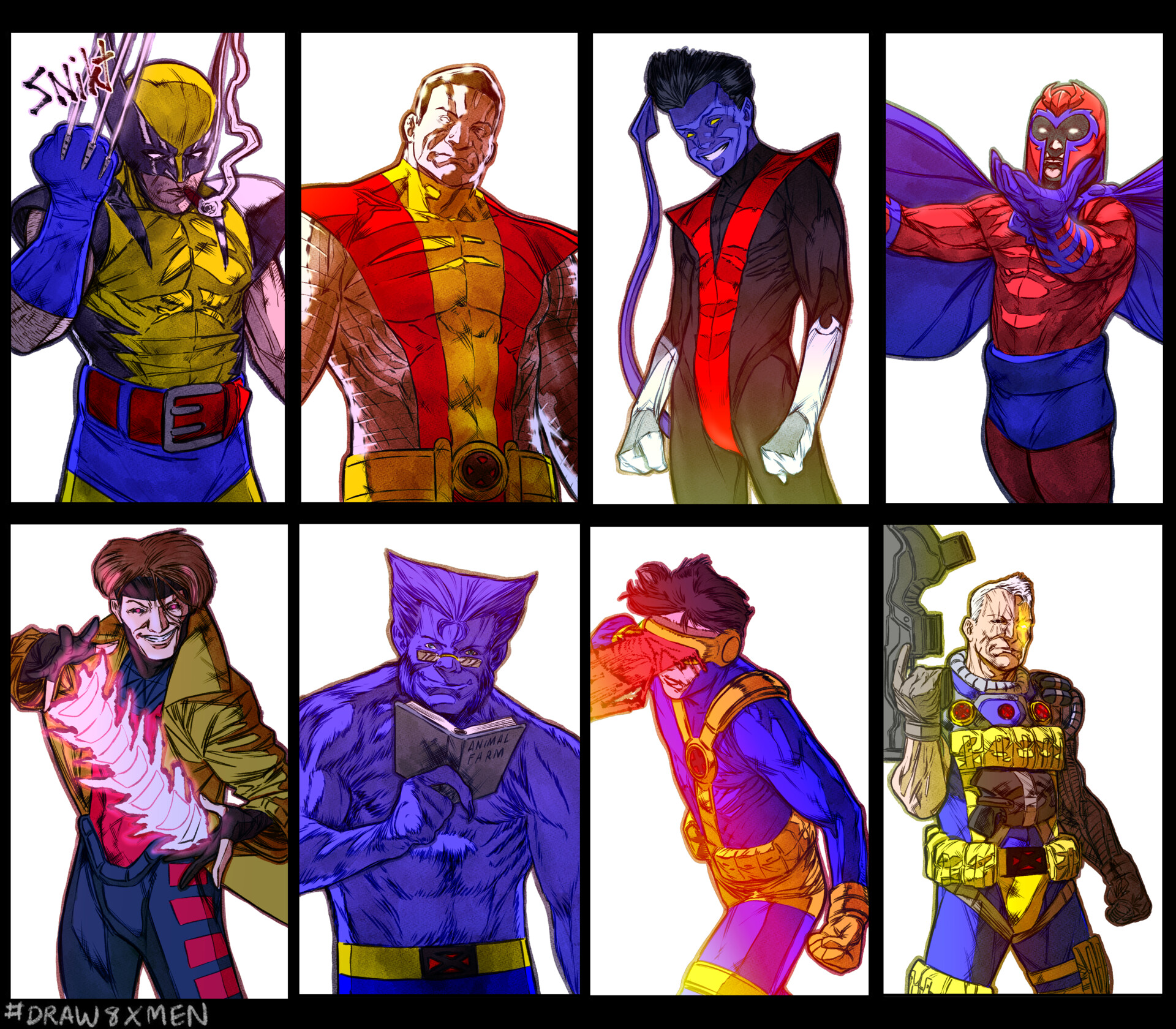 Yevgeniy Frantsev - Draw 8 X-Men Challenge Part 2 X-Boys