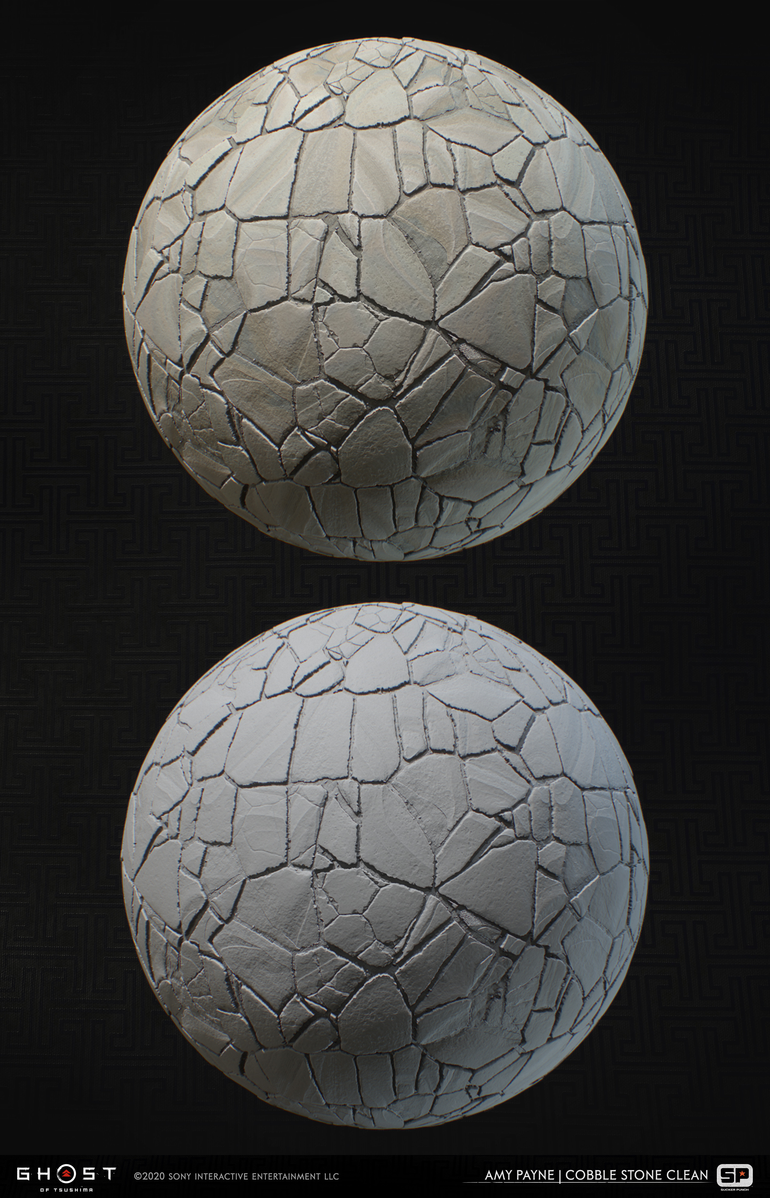 Cobblestone material used throughout the game. 100% Substance Designer.