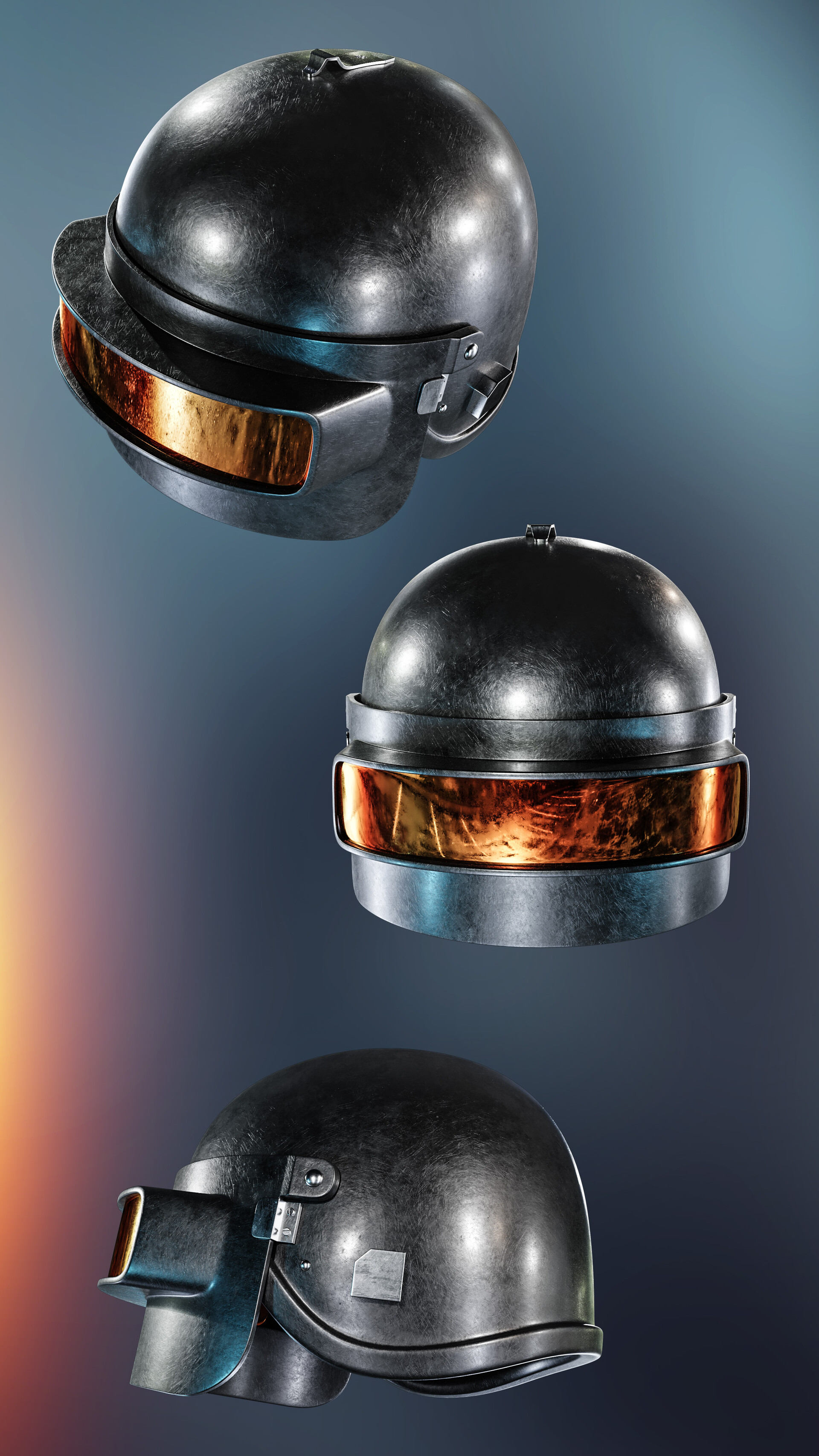 ArtStation - Helmet level 3 of PUBG Low-poly 3D model
