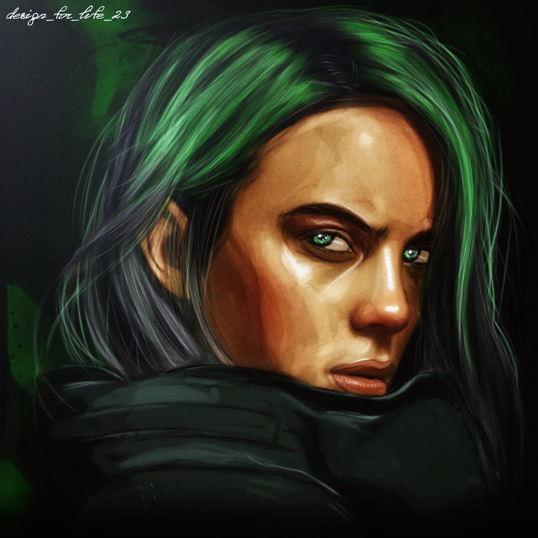 Лайф 23. Billie Eilish Art. Билли Айлиш с зелеными волосами арт. Billie Eilish male Fantasy Art.