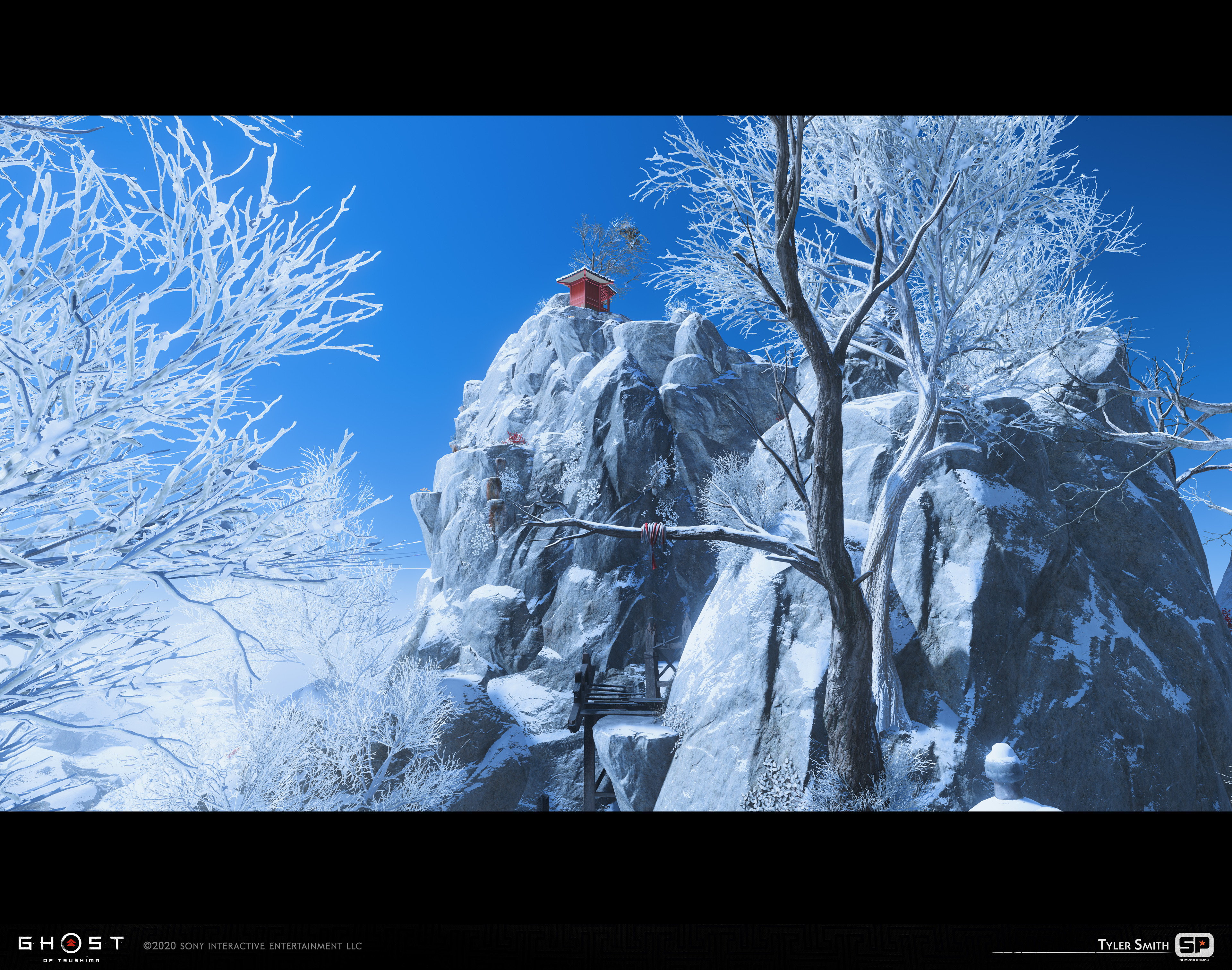 ArtStation Ghost of Tsushima: Snow Lit Peak Shrine