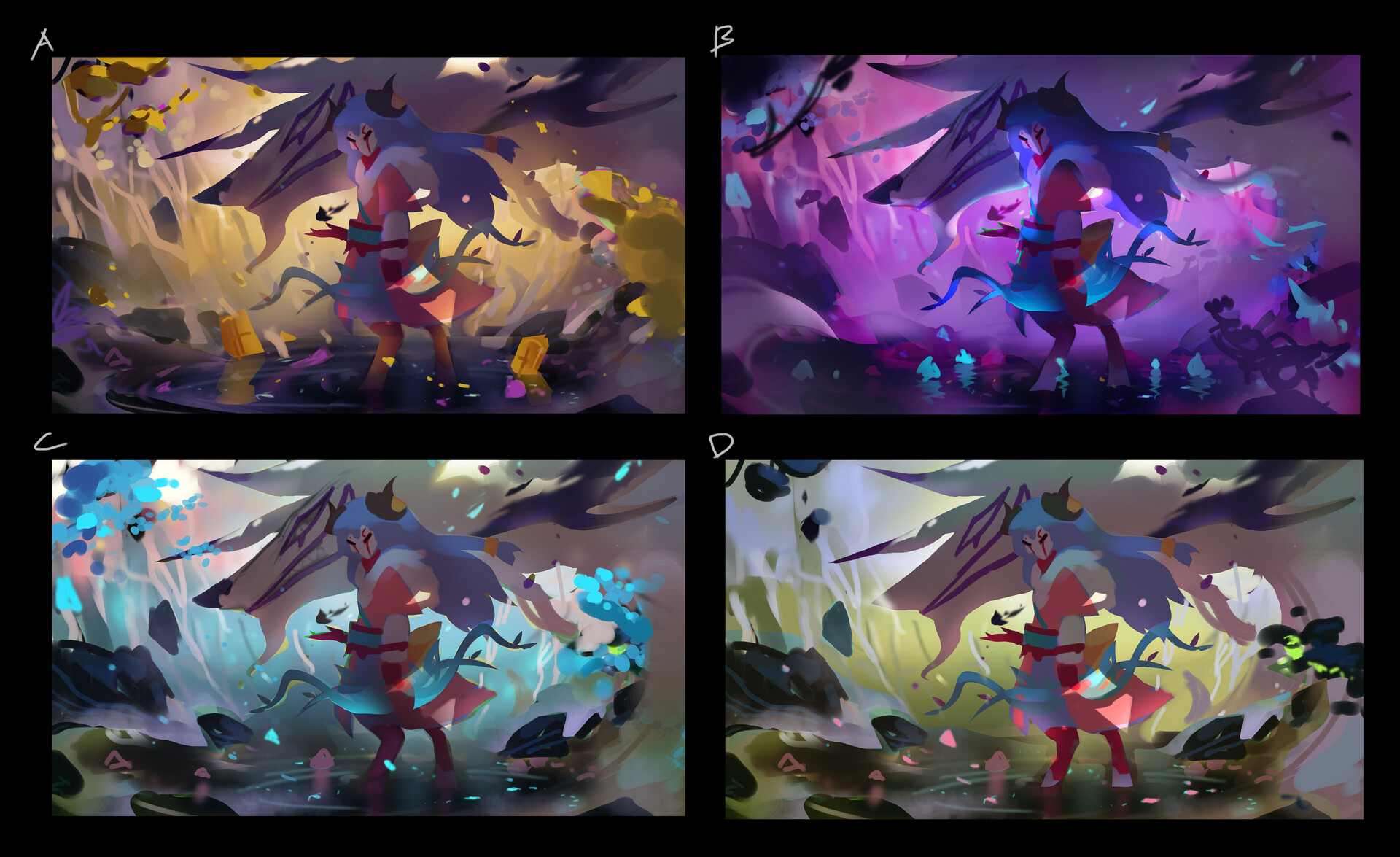 Artstation Spirit Blossom Kindred Splash Art Horace Hsu