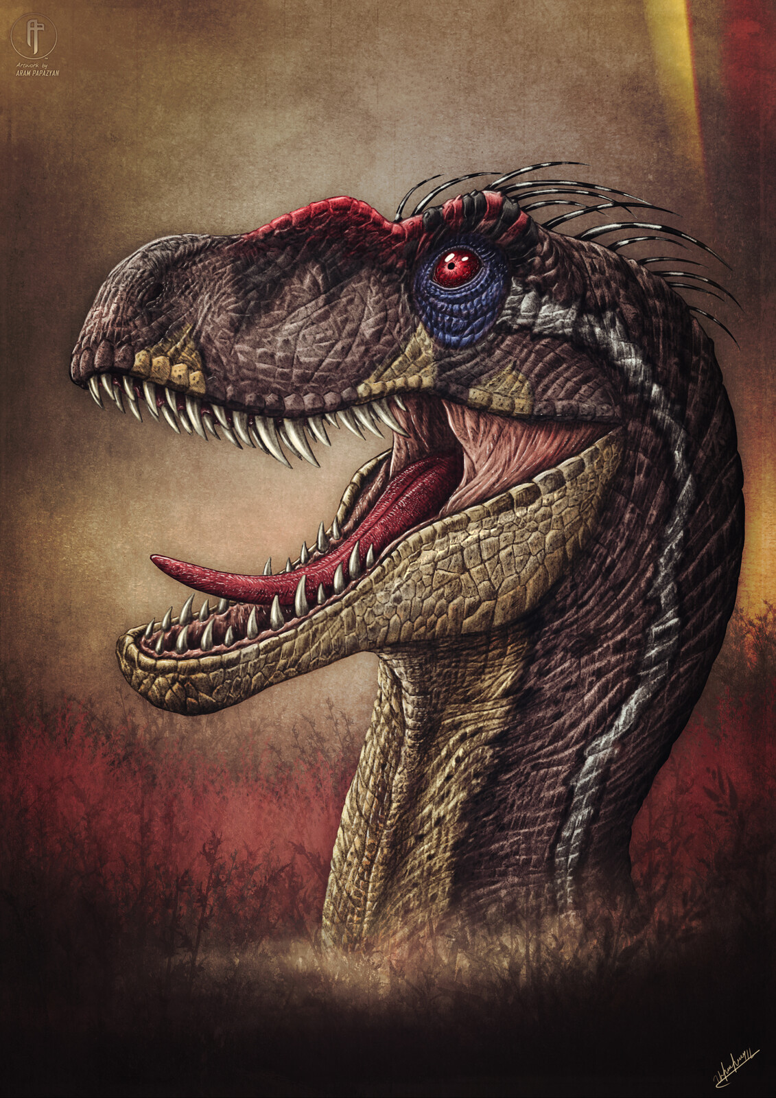 Portrait of the male Velociraptor from ''Jurassic Park 3''