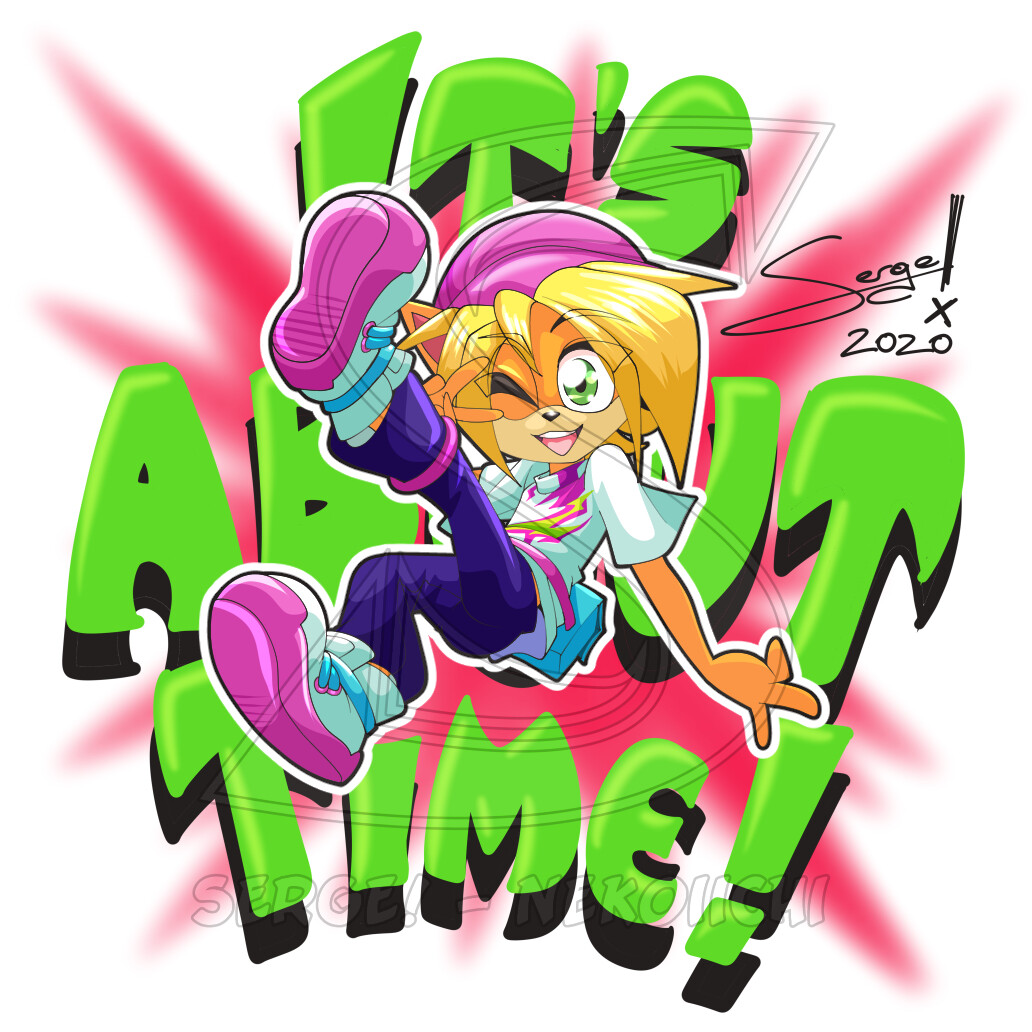 Sergio Gomez Totally Tubular Coco Bandicoot Since many people liked my previous coco bandicoot. totally tubular coco bandicoot