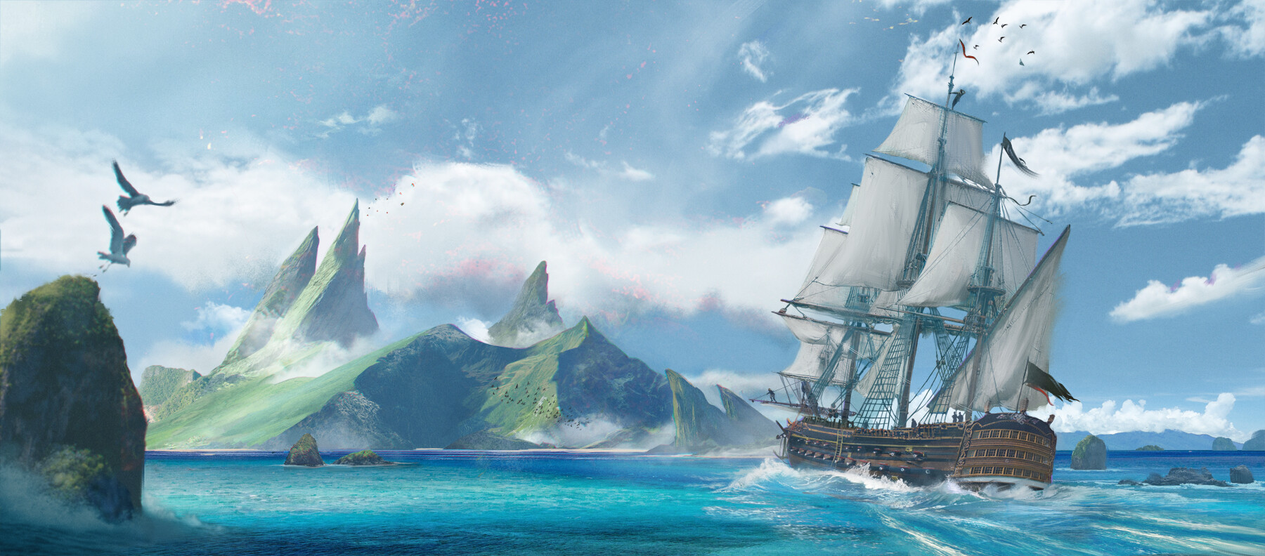 Land Ho! by Ellie Cooper : r/ImaginarySeascapes