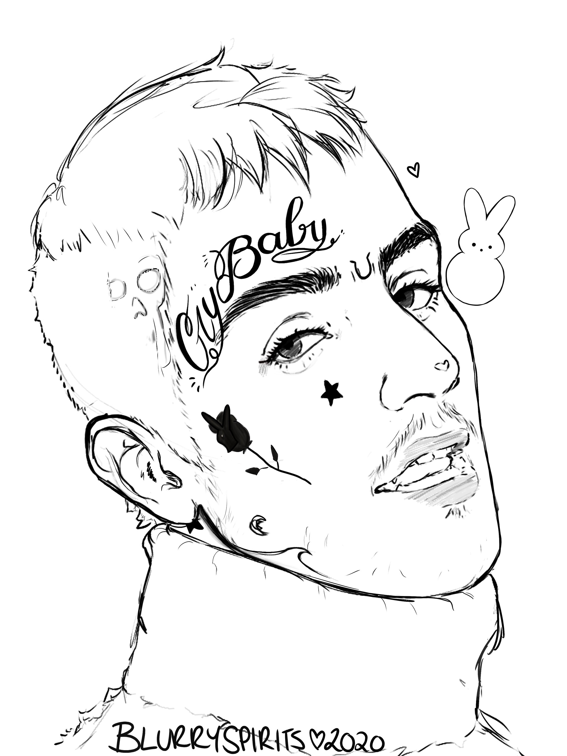 how to draw lil peep  YouTube