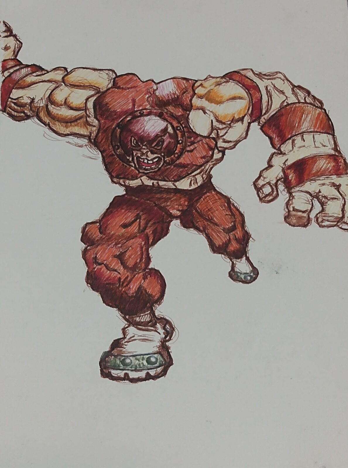 Juggernaut from the Marvel Universe drawing that I saw on Pinterest