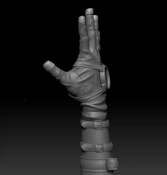 Folds, seams and wear done in ZBrush.