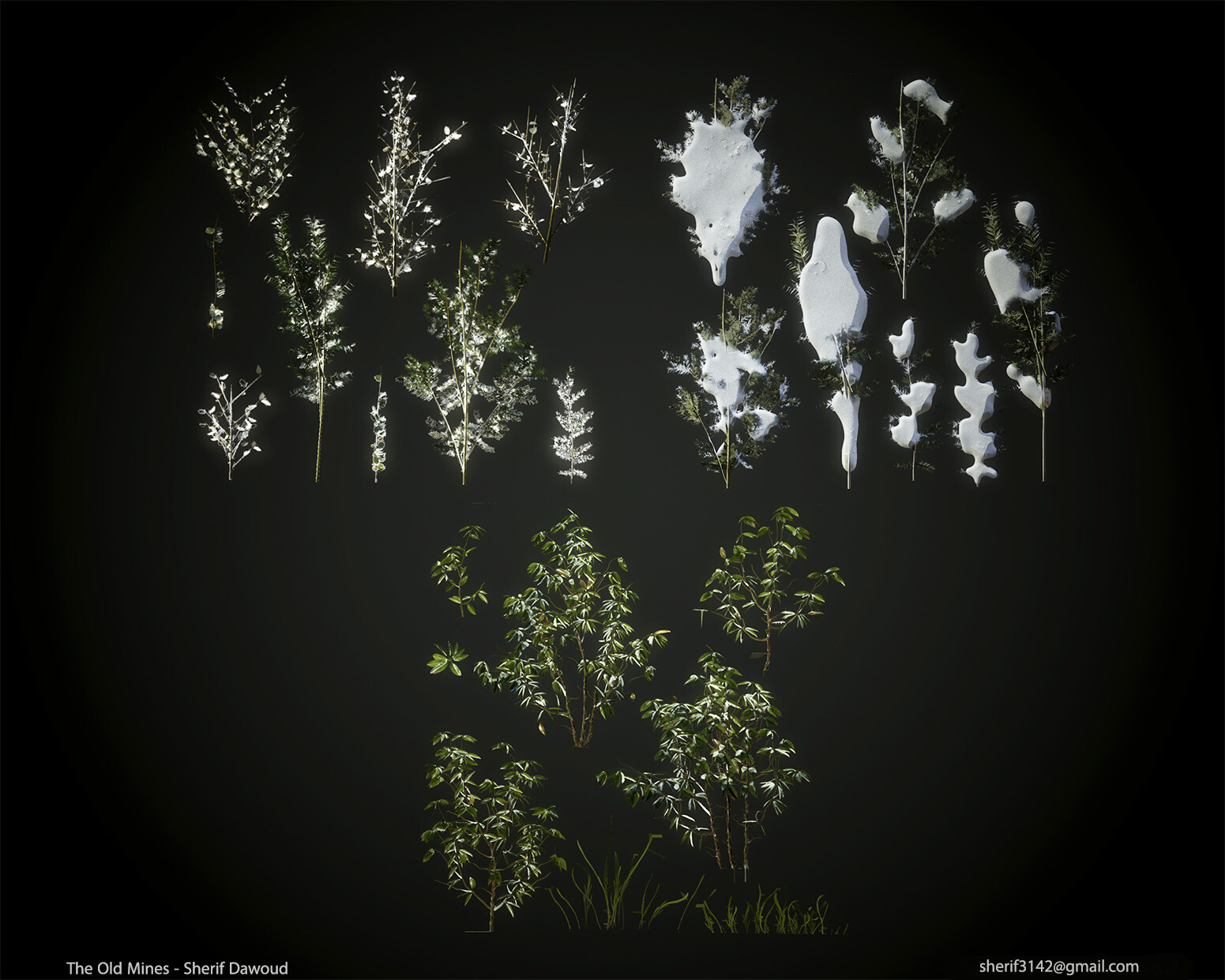 Foliage Materials, All made in Substance Designer as well.