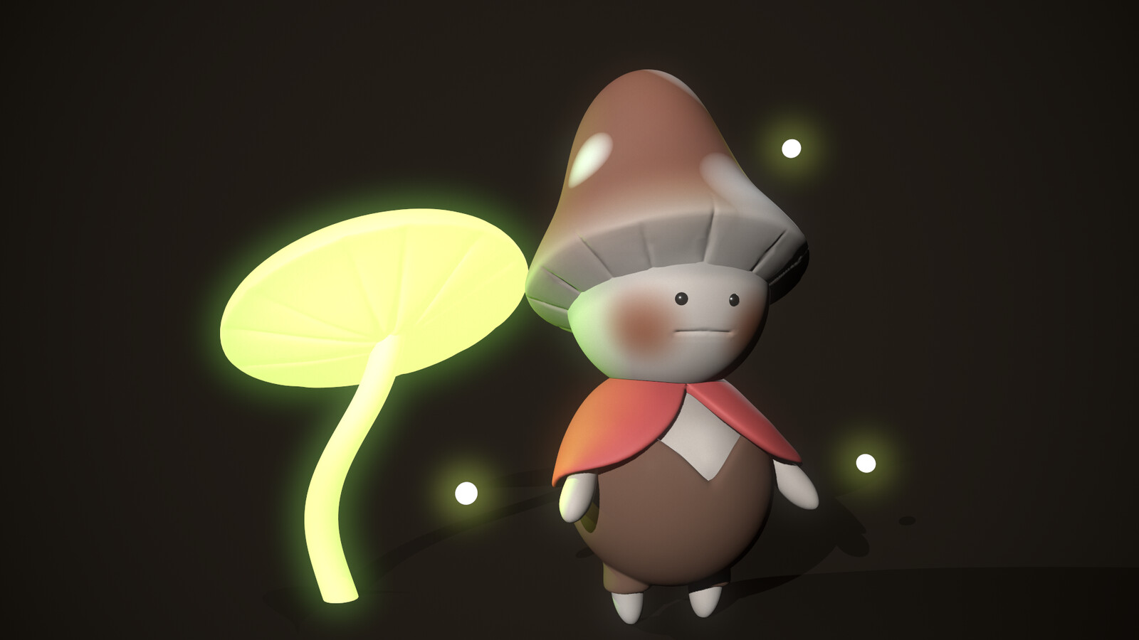 This little guy's texturing is based off of a Amanita Regalis.