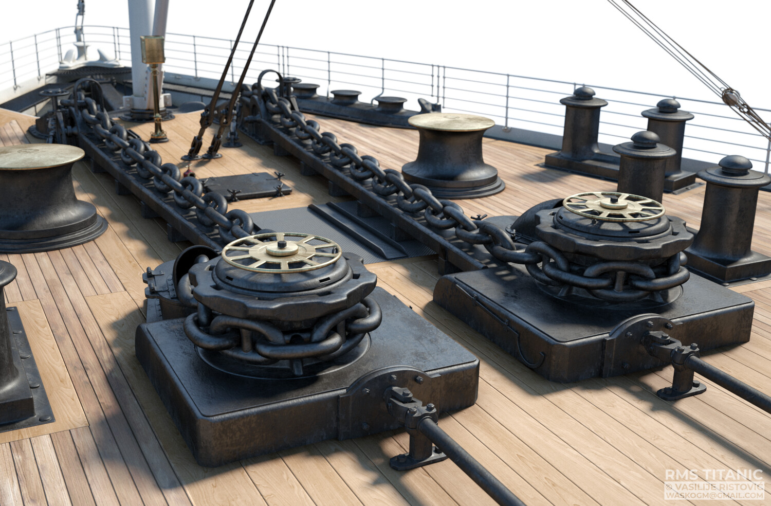 ArtStation - RMS Titanic - Various Closeups of the bow area