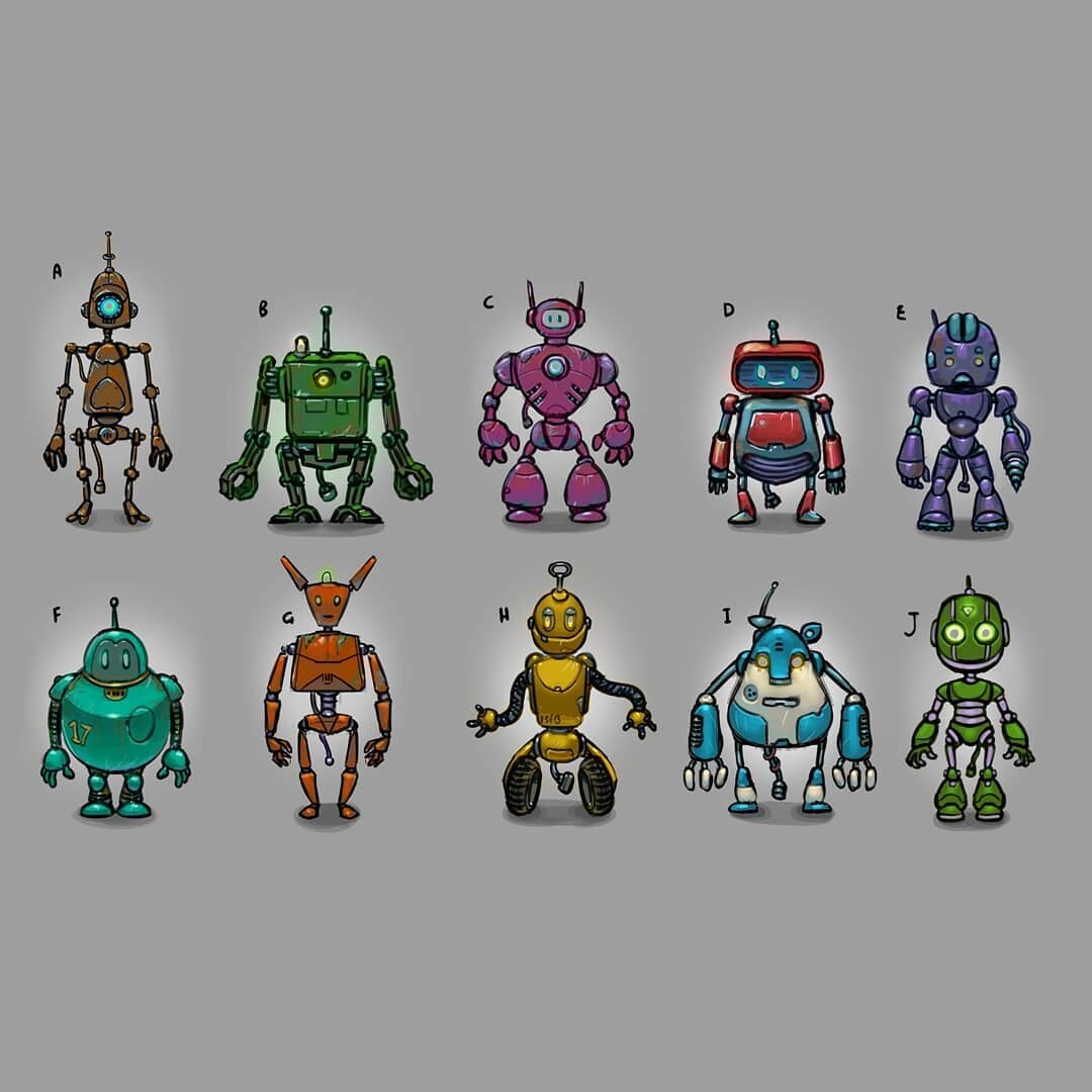 Some early robot concept designs