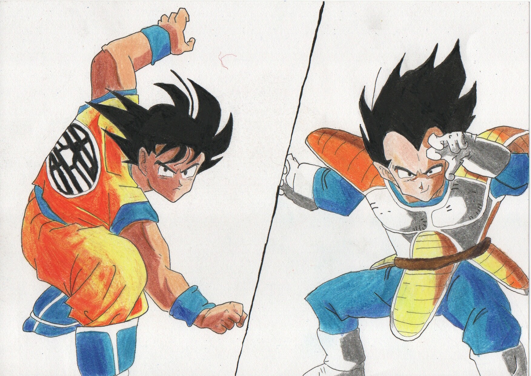 ArtStation - Goku and Vegeta Saiyan Saga Poses