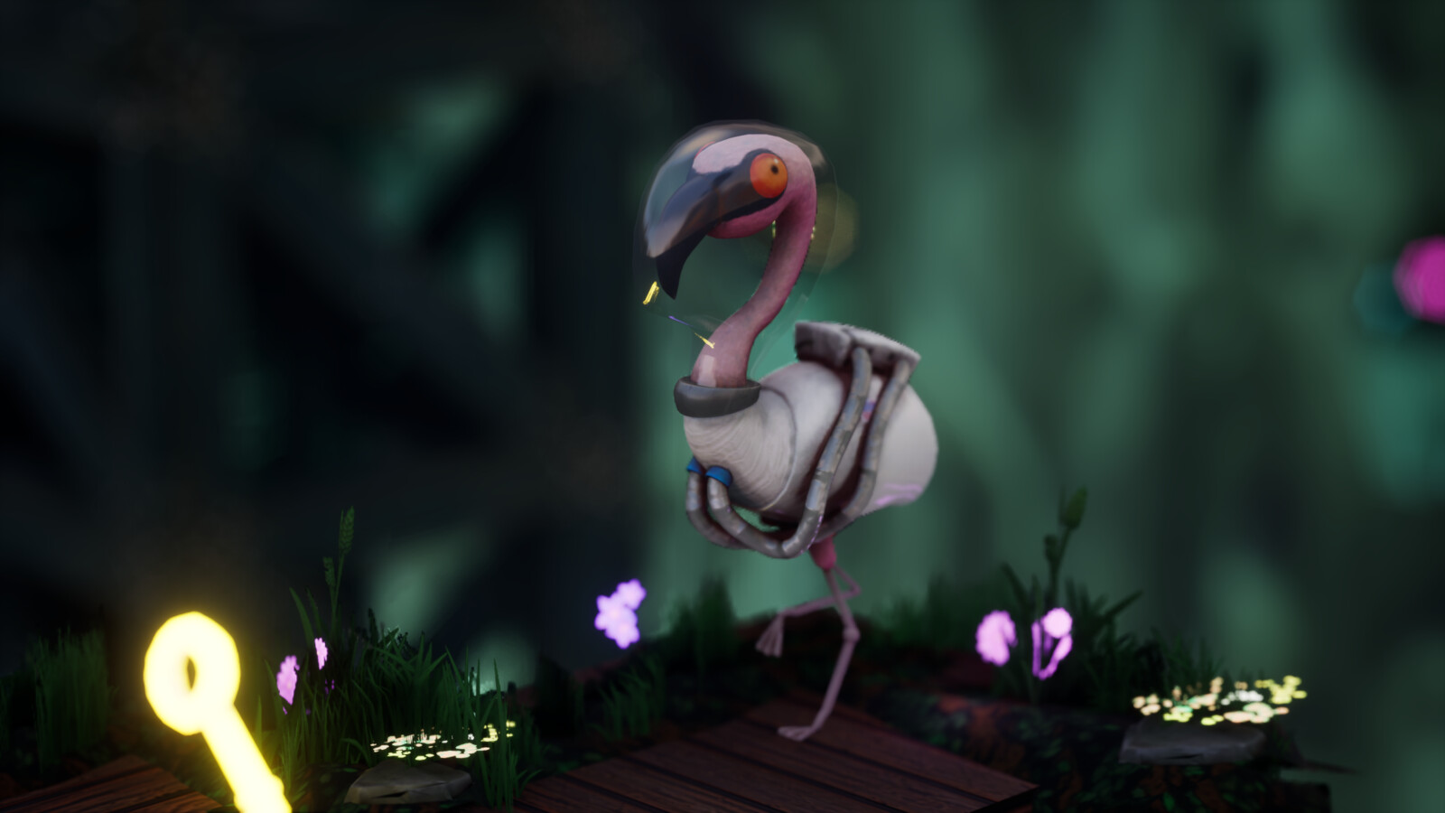 Buzz in-game. Shrubs are from the UE4 marketplace