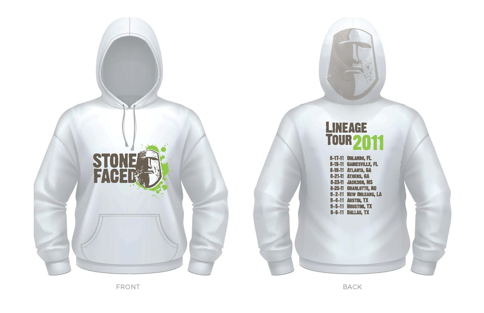 Stone Faced Hoodie Design