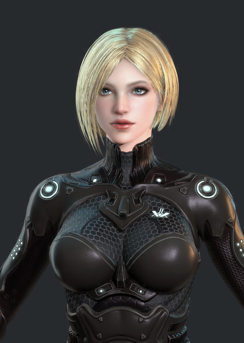 ArtStation - sci-fi women body suit 3