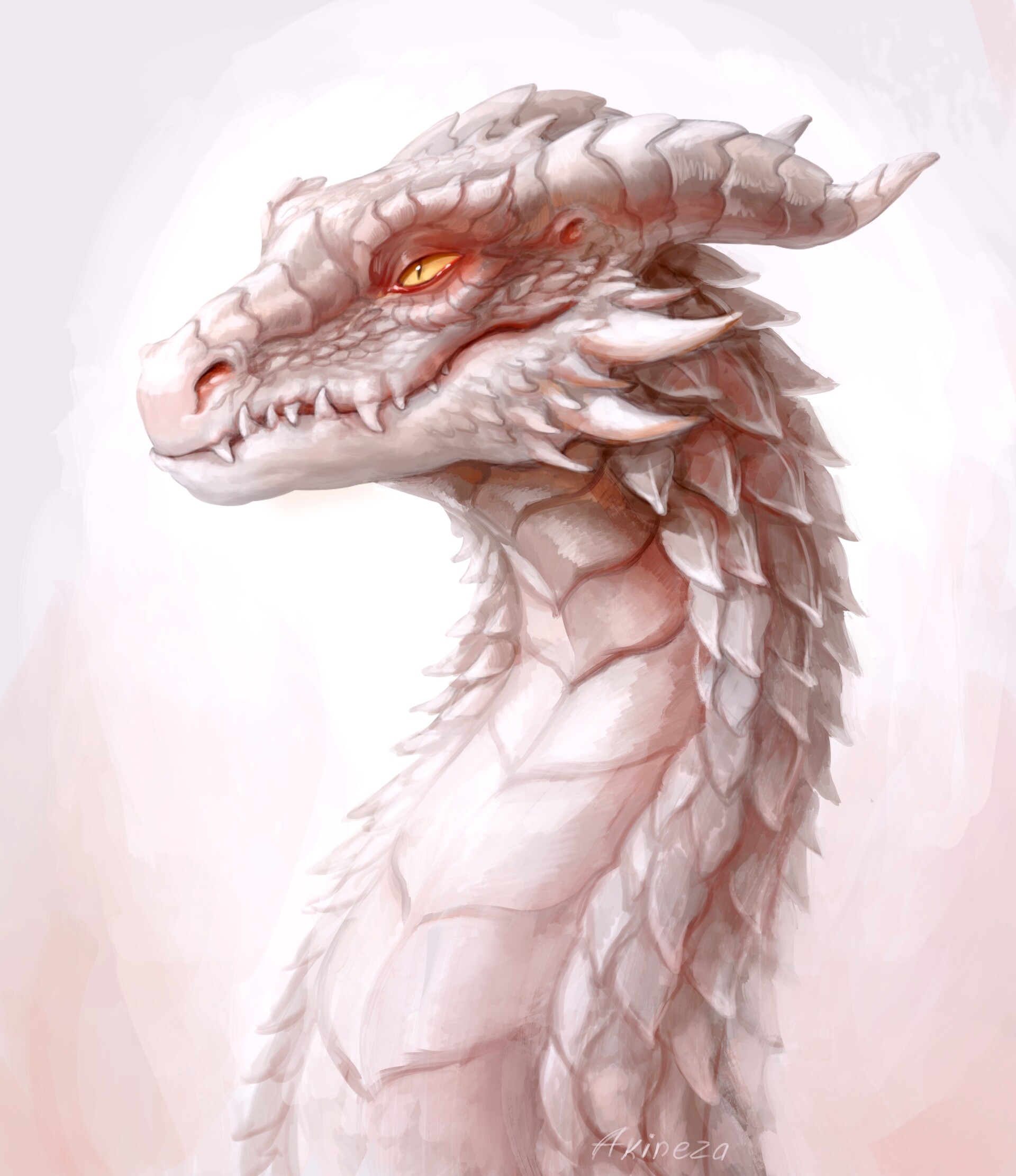 Белый дракон арт
