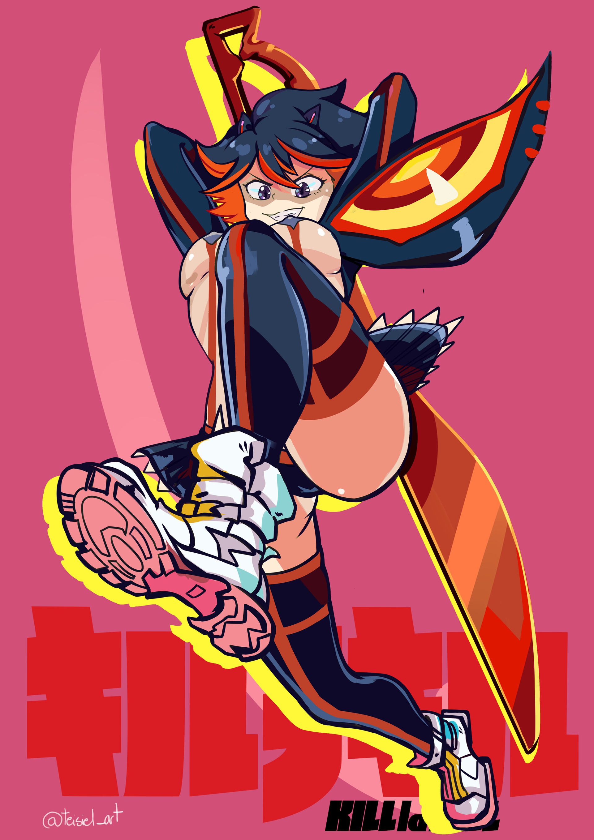 Artstation Ryuko Matoi From Kill La Kill Fan Art Teisiel Art Taisho C (merry christmas everybody who reads this!) ryuko matoi from kill la kill fan art