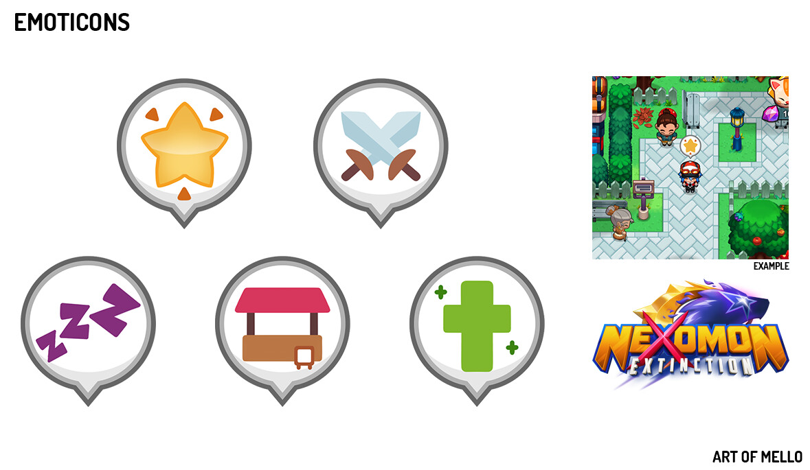 Nexomon Emoticon Designs