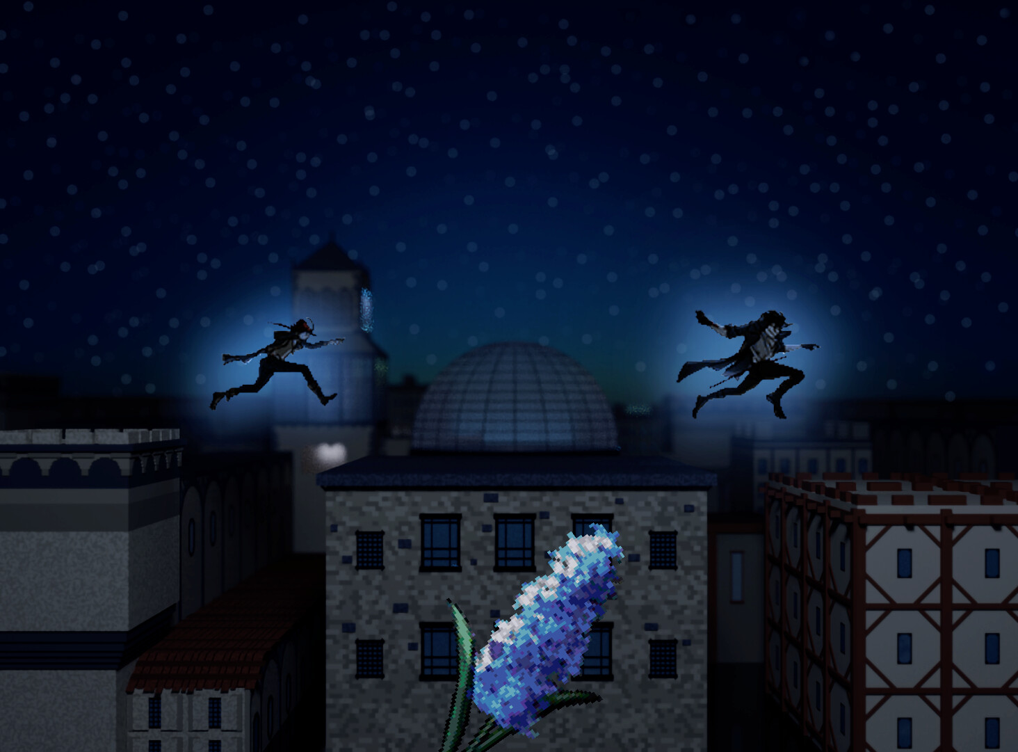 purple hyacinth fan art voxel bunny