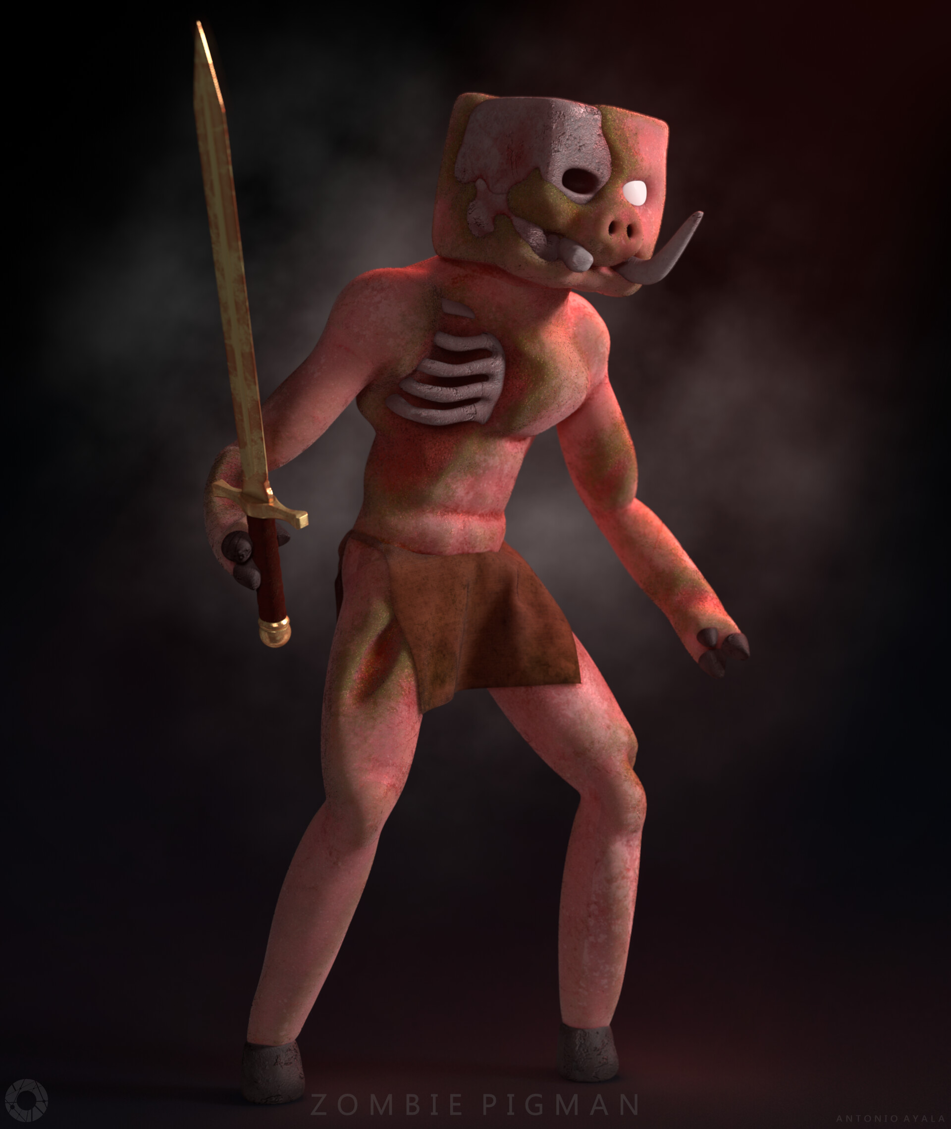 Antonio Ayala Zombie Pigman Minecraft Fanart Antonio Ayala Zombie Pigman Minecraft Fanart