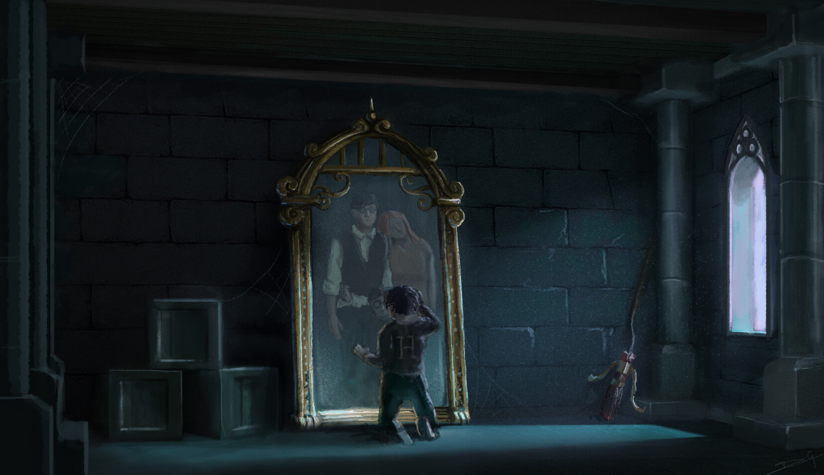 Daan van Genechten - The Mirror of Erised - Harry Potter Illustration
