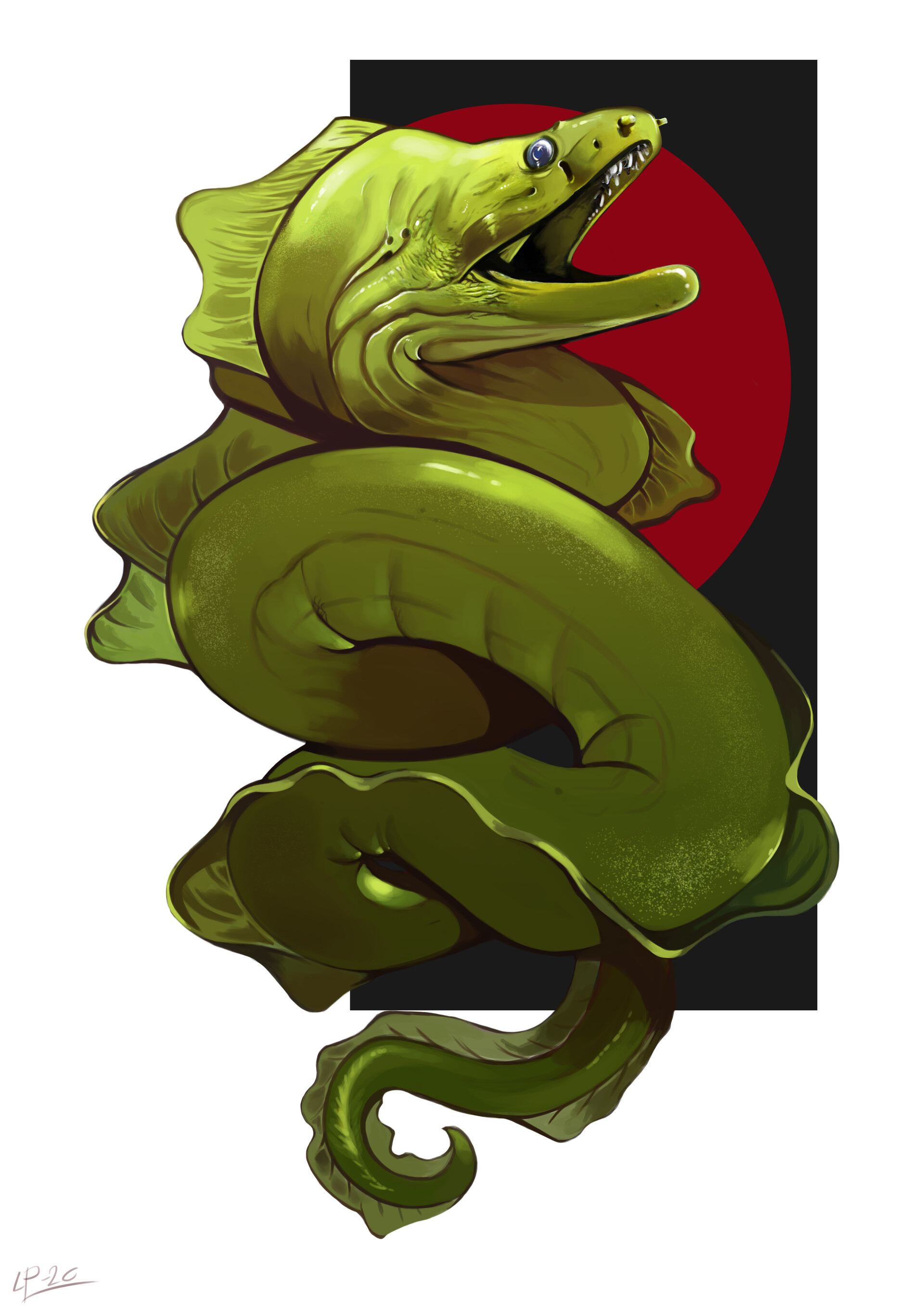 ArtStation Moray Eel Tattoo Design