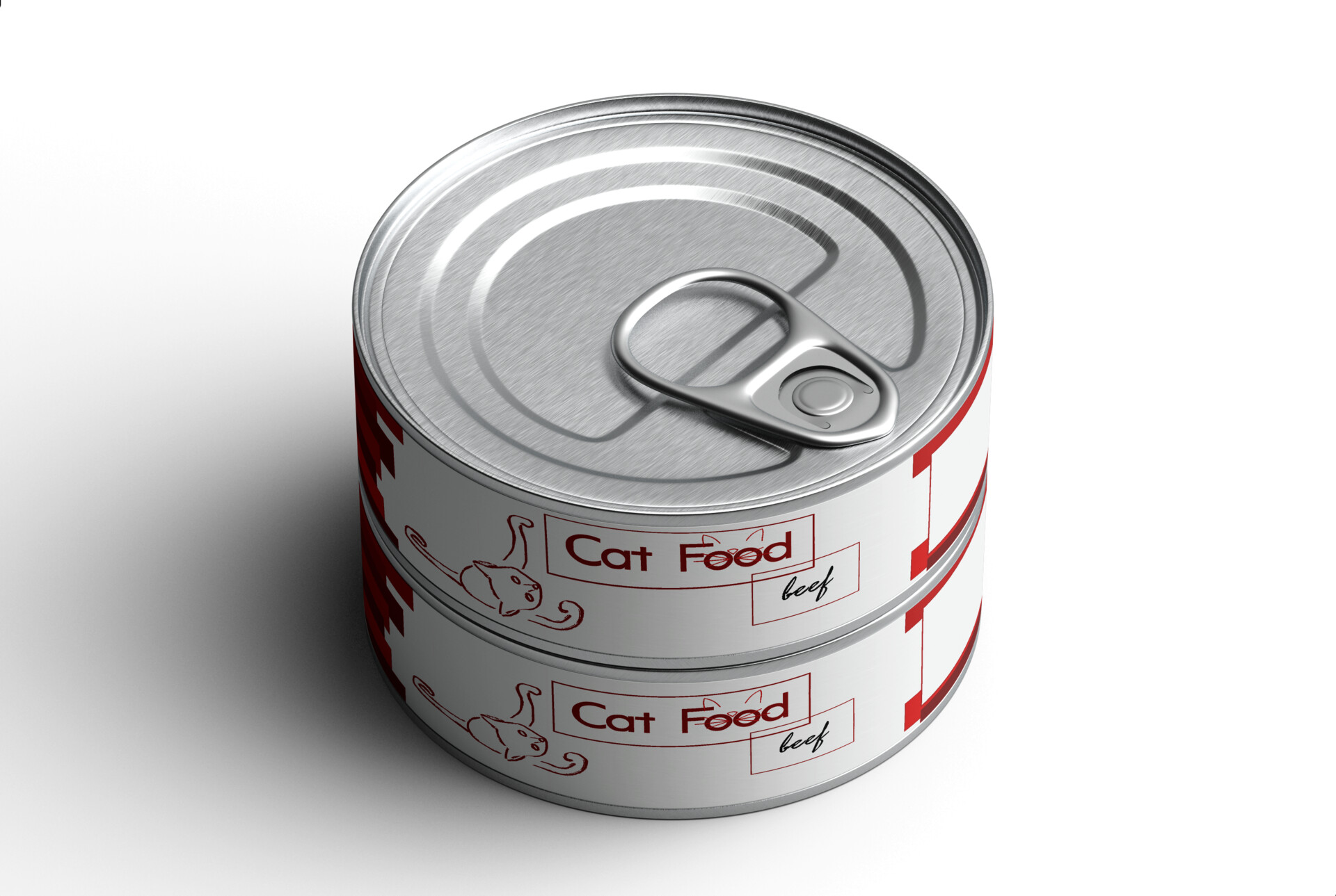 ArtStation Cat food can label project