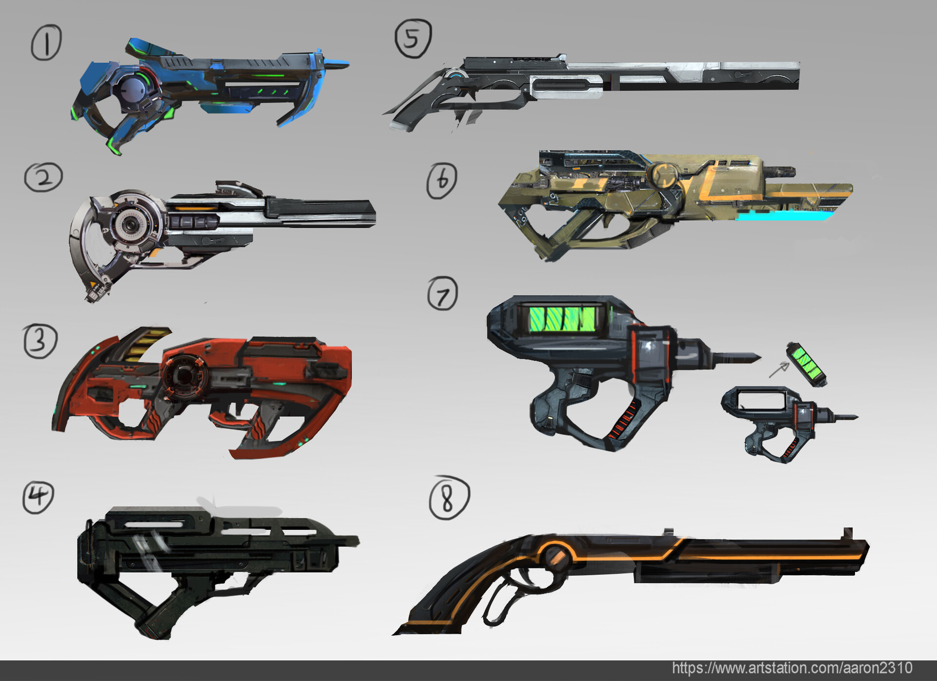 Artstation Gun Design 2 Tan Zhi Weng
