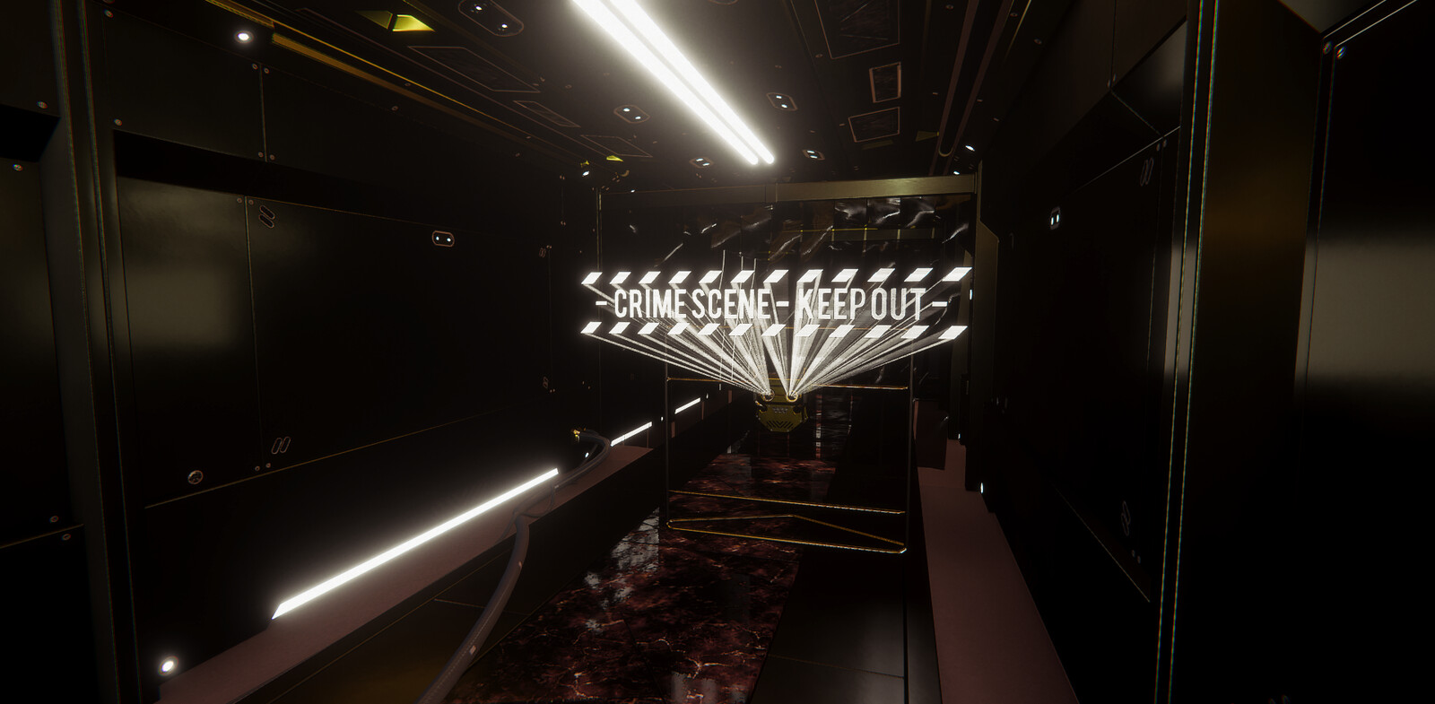 Scene is lighten mostly by Emission information in shaders and materials baked in to reflection spheres.