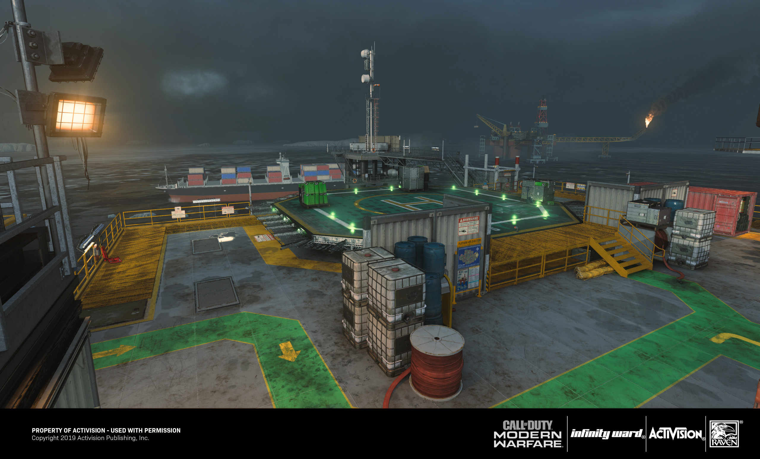 Artstation Petrov Oil Rig Call Of Duty Modern Warfare 2019 Josh David Isaacson