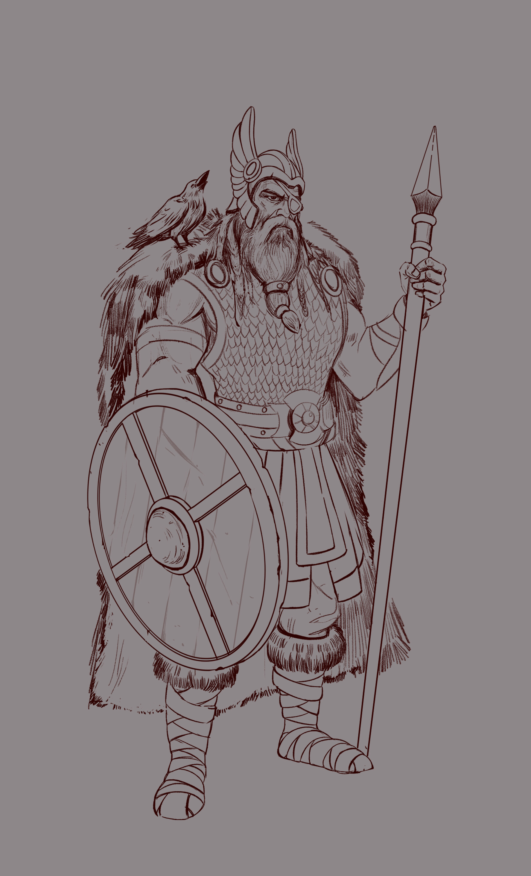Sketch Norse Mythology Nature Tattoo Idea  BlackInk