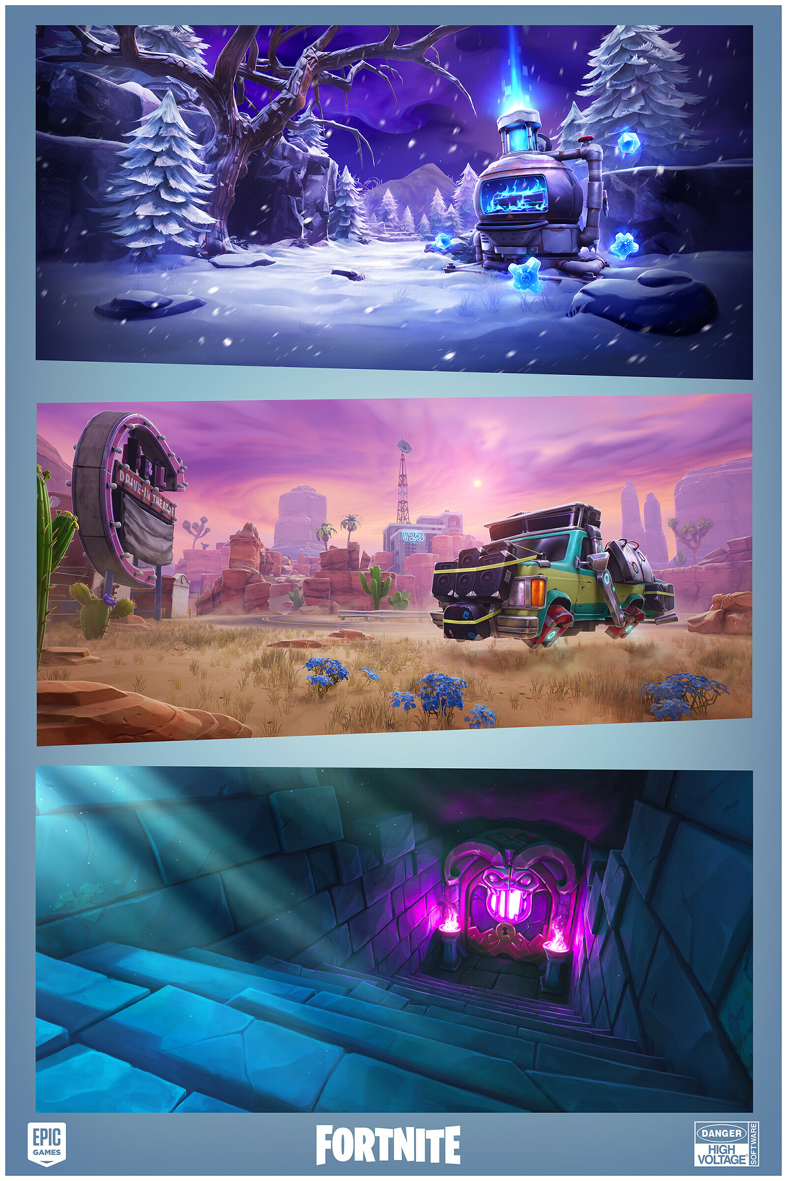 Michael Cabezas - Fortnite - Event Loading Screens - Dungeon Door, image size:1600x2400
