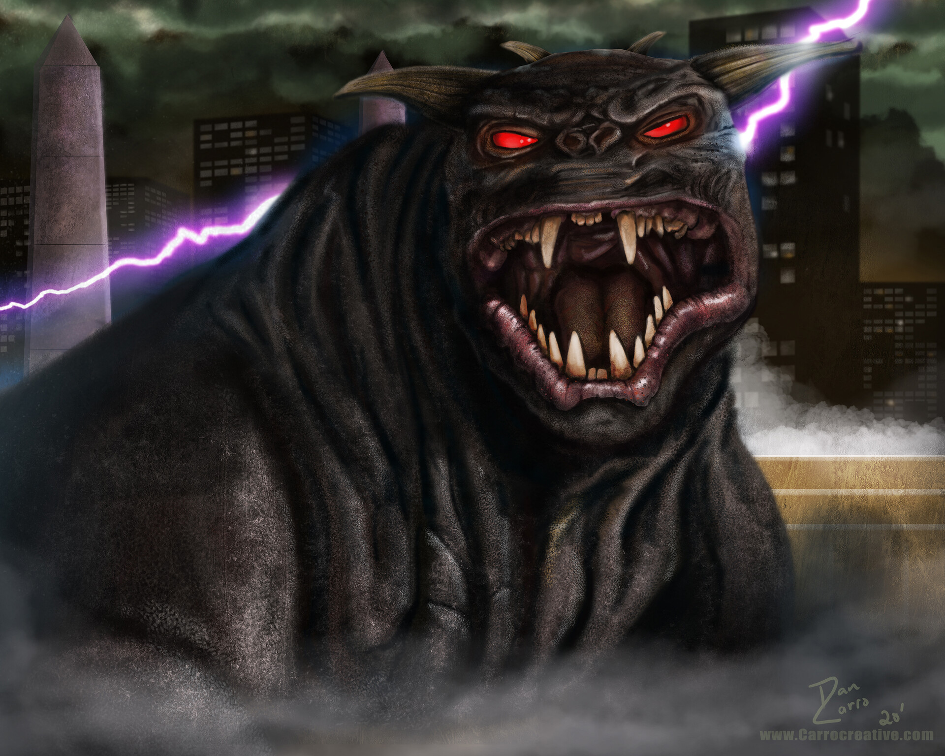 Artstation zuul the terror dog from ghostbusters