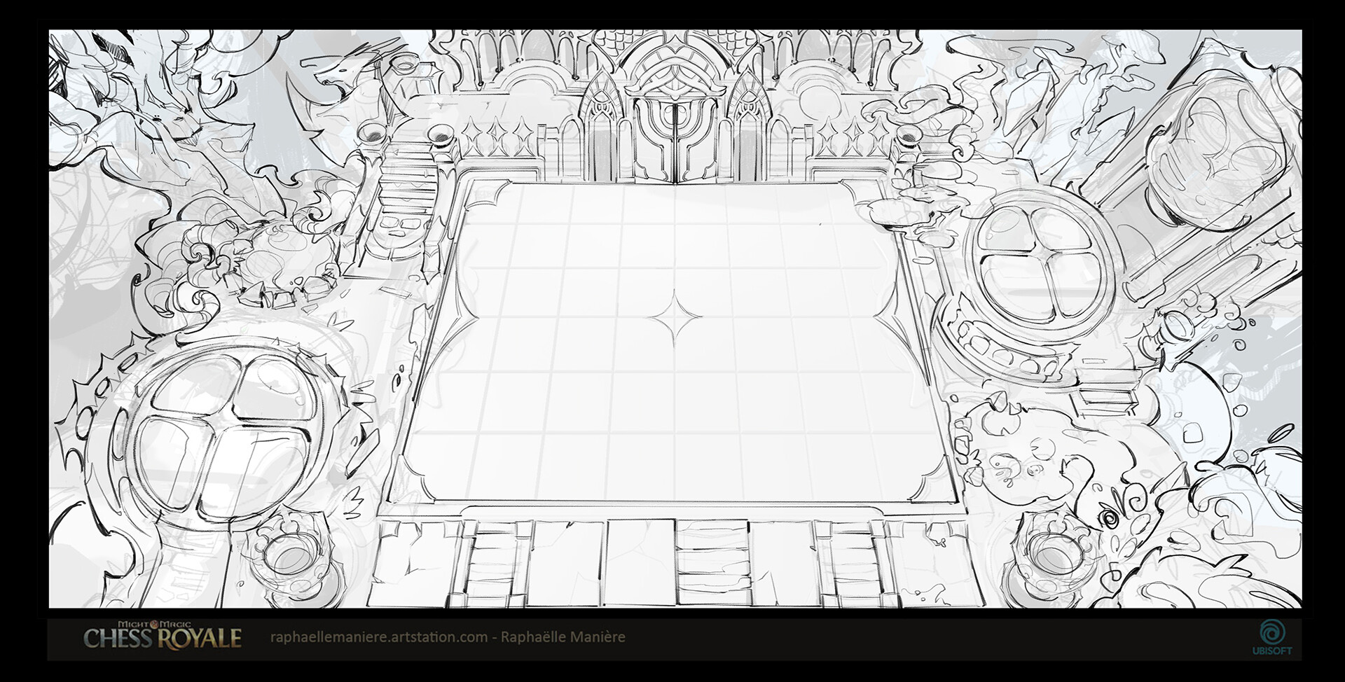 Rapha lle Mani re Might Magic Chess Royale Sylvan Board Concept Art rapha-lle-mani-re-might-magic-chess-royale-sylvan-board-concept-art
