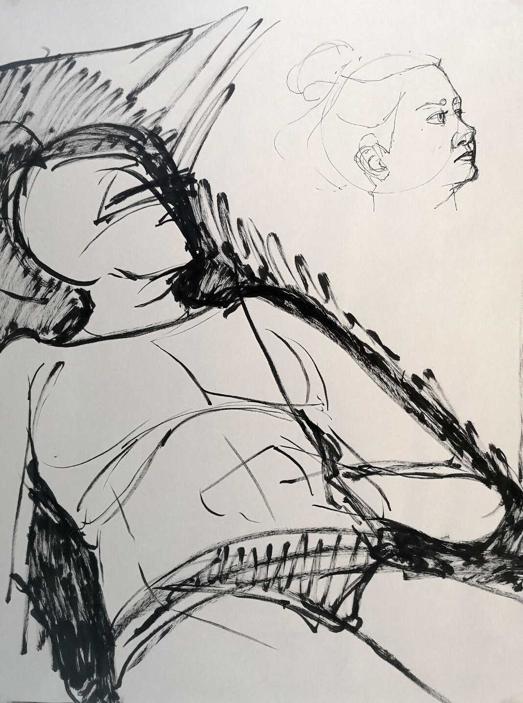 Quick sketch before starting on the main drawing.