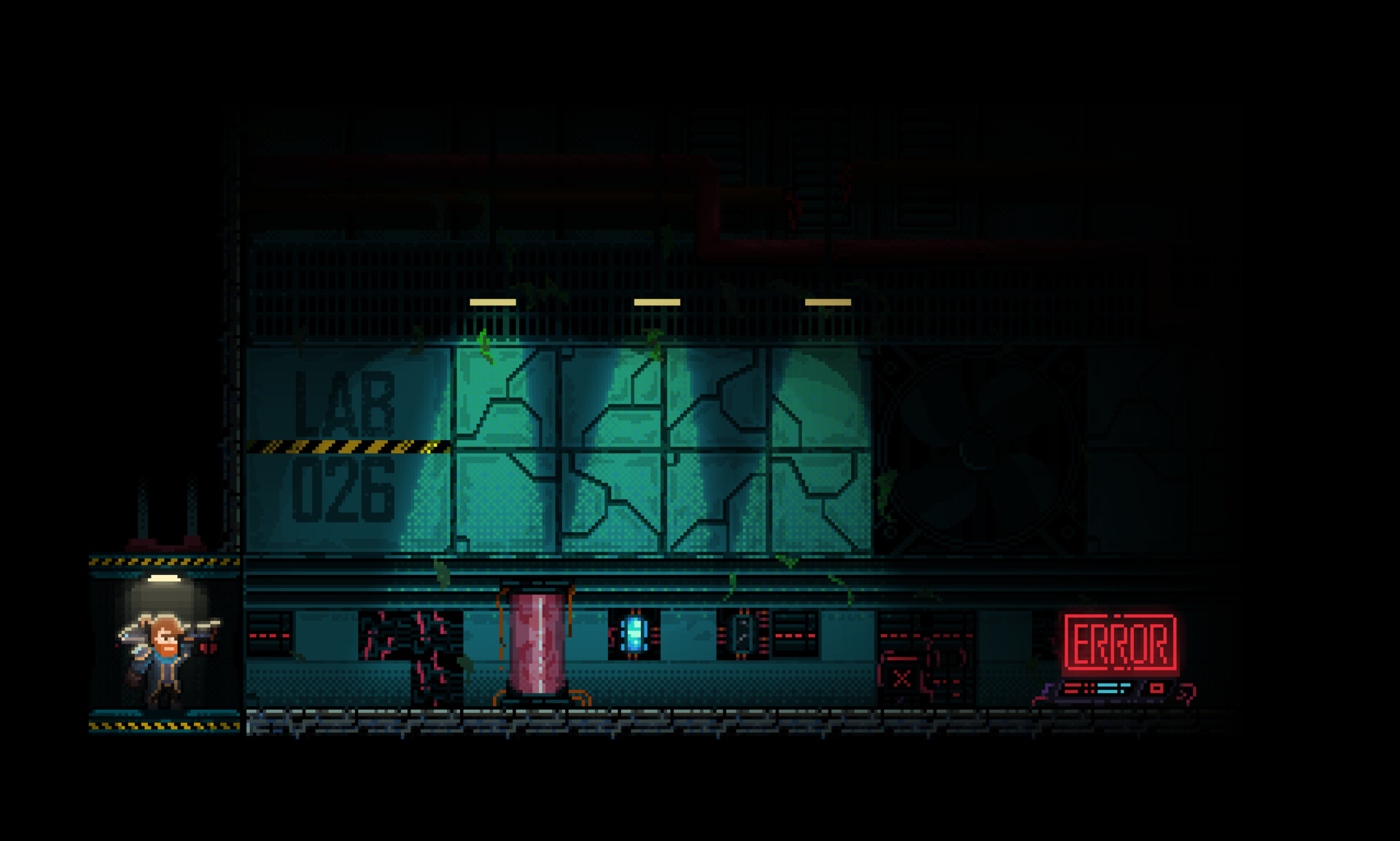 ArtStation - Bunker/Lab: Pixel Art Background