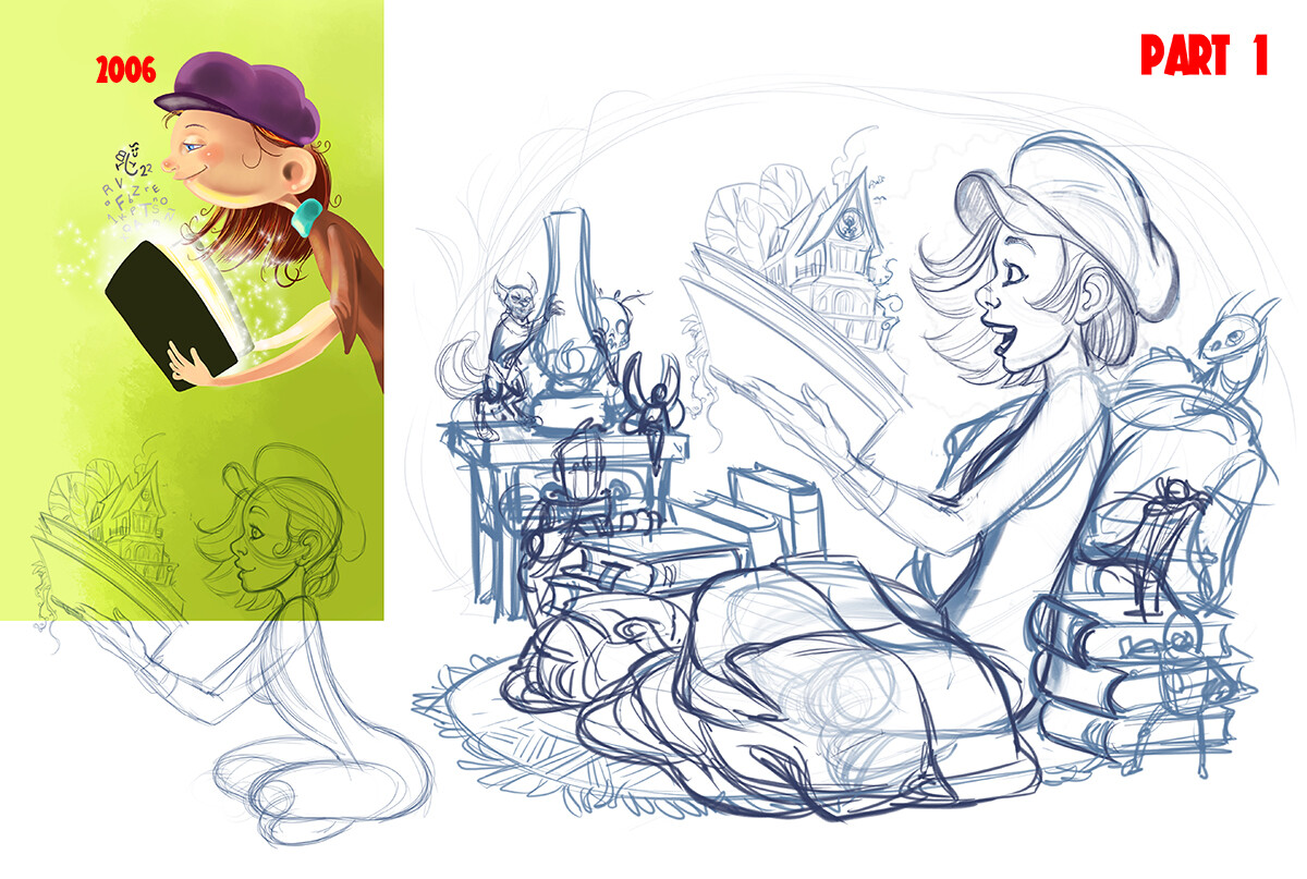 Original idea (from 2006) and first version of the redraw (2020).