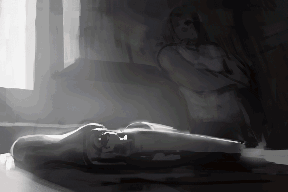 Process GIF. Not pictured: model reference used.