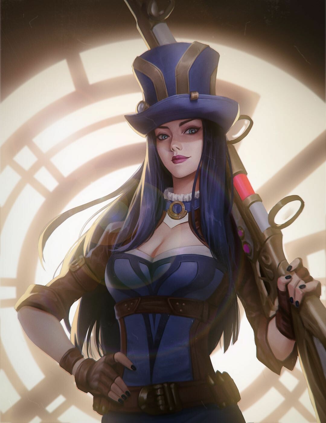 Artstation League Of Legends The Sheriff Of Piltover Caitlyn 凯特琳 Yi Cong