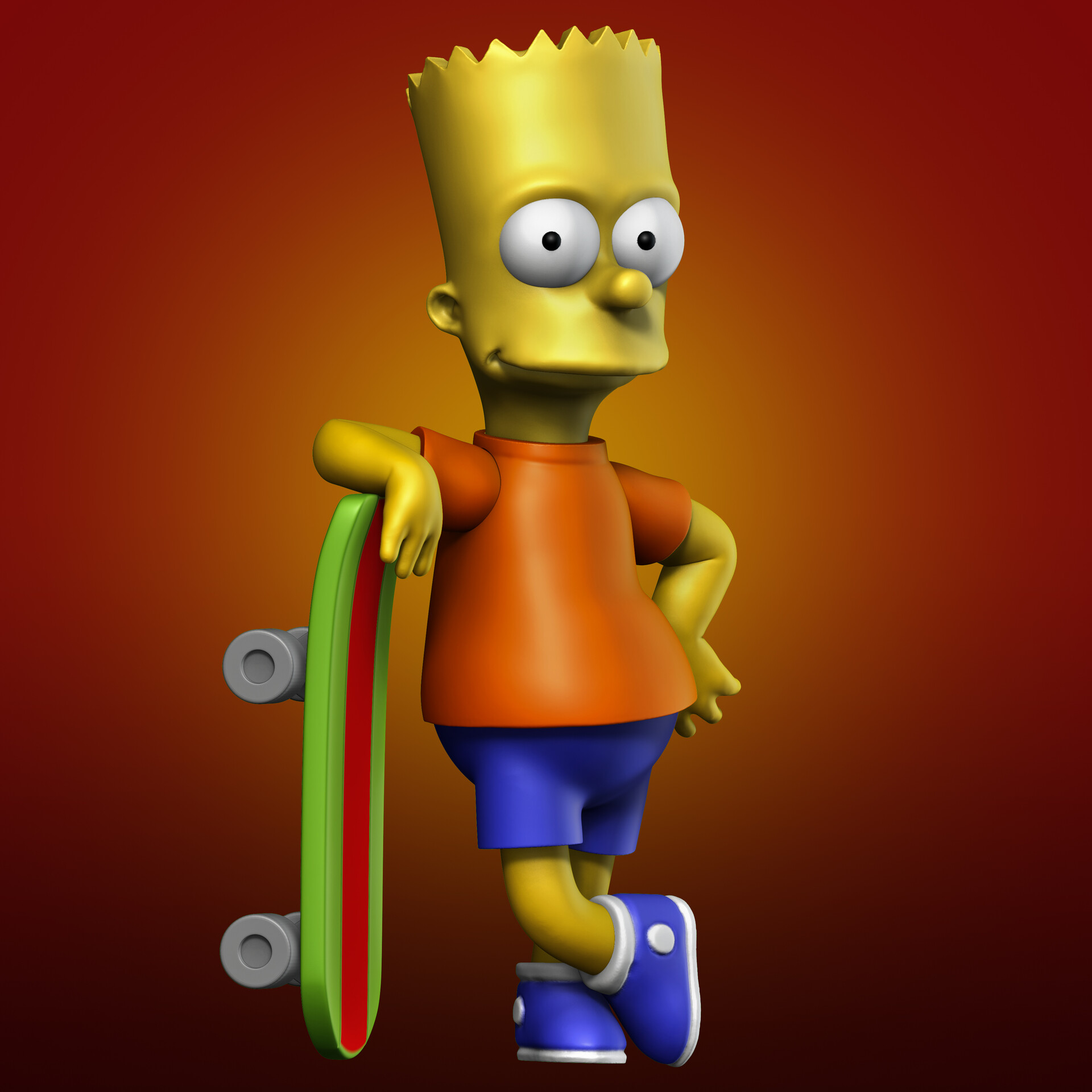 water Diplomatie Teken een foto ArtStation - Bart Simpson Skate "Ay caramba" fan art.