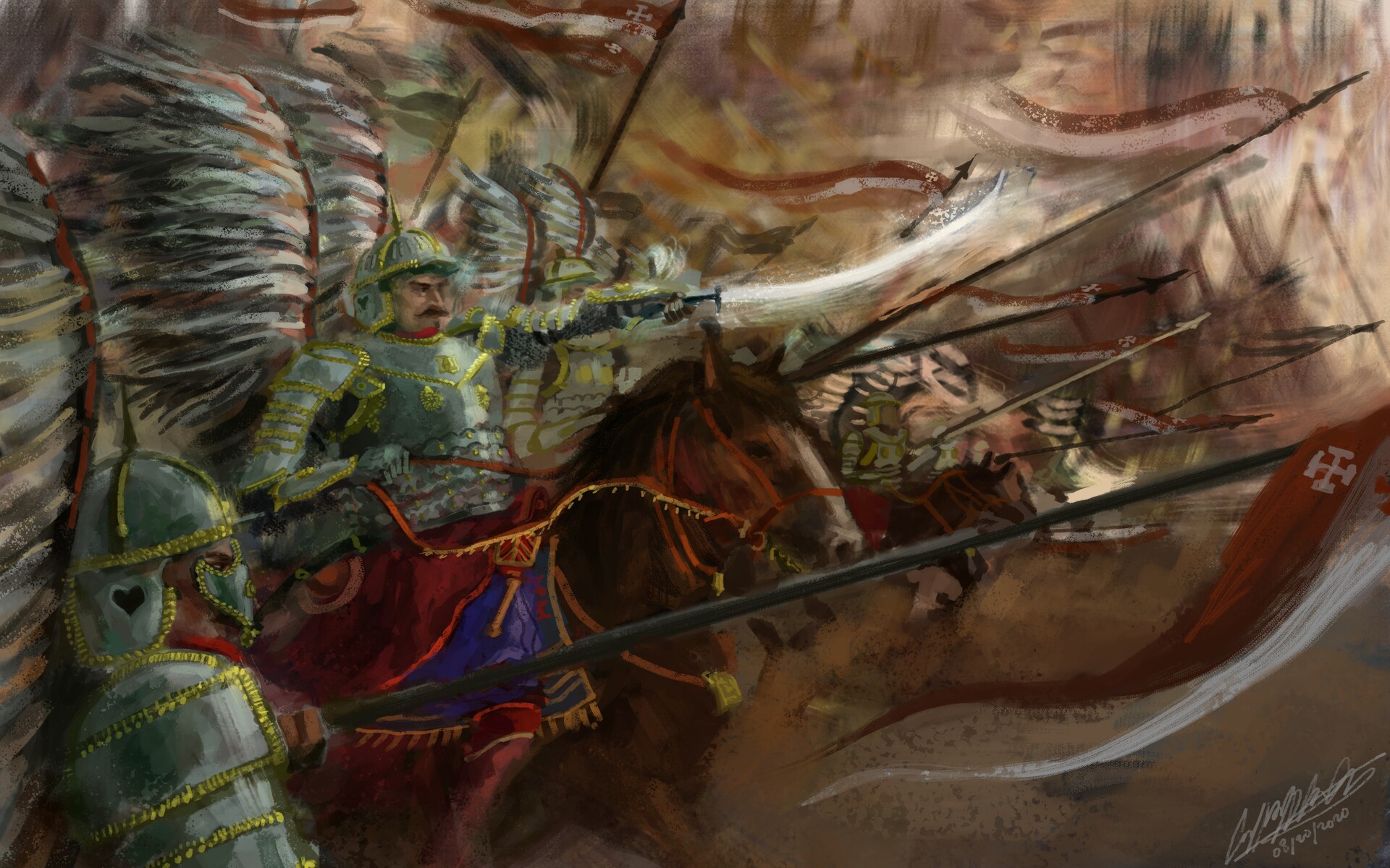 polish winged hussars carl michael