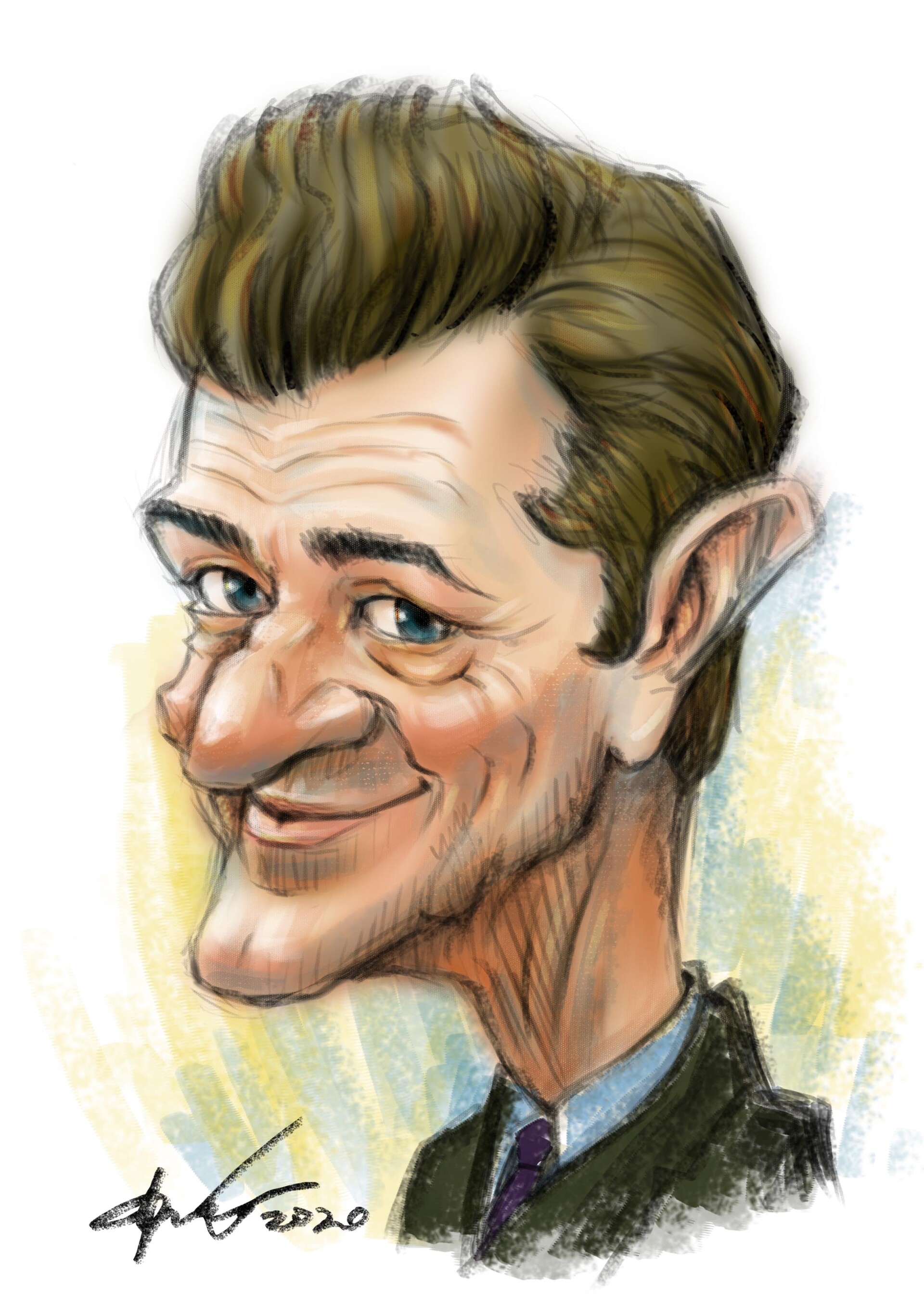 Lim Thean Seng Digital Caricature 数码漫画肖像 Funny Cute Face 似颜绘 Cartoon Portrait Illustration Pet Animal
