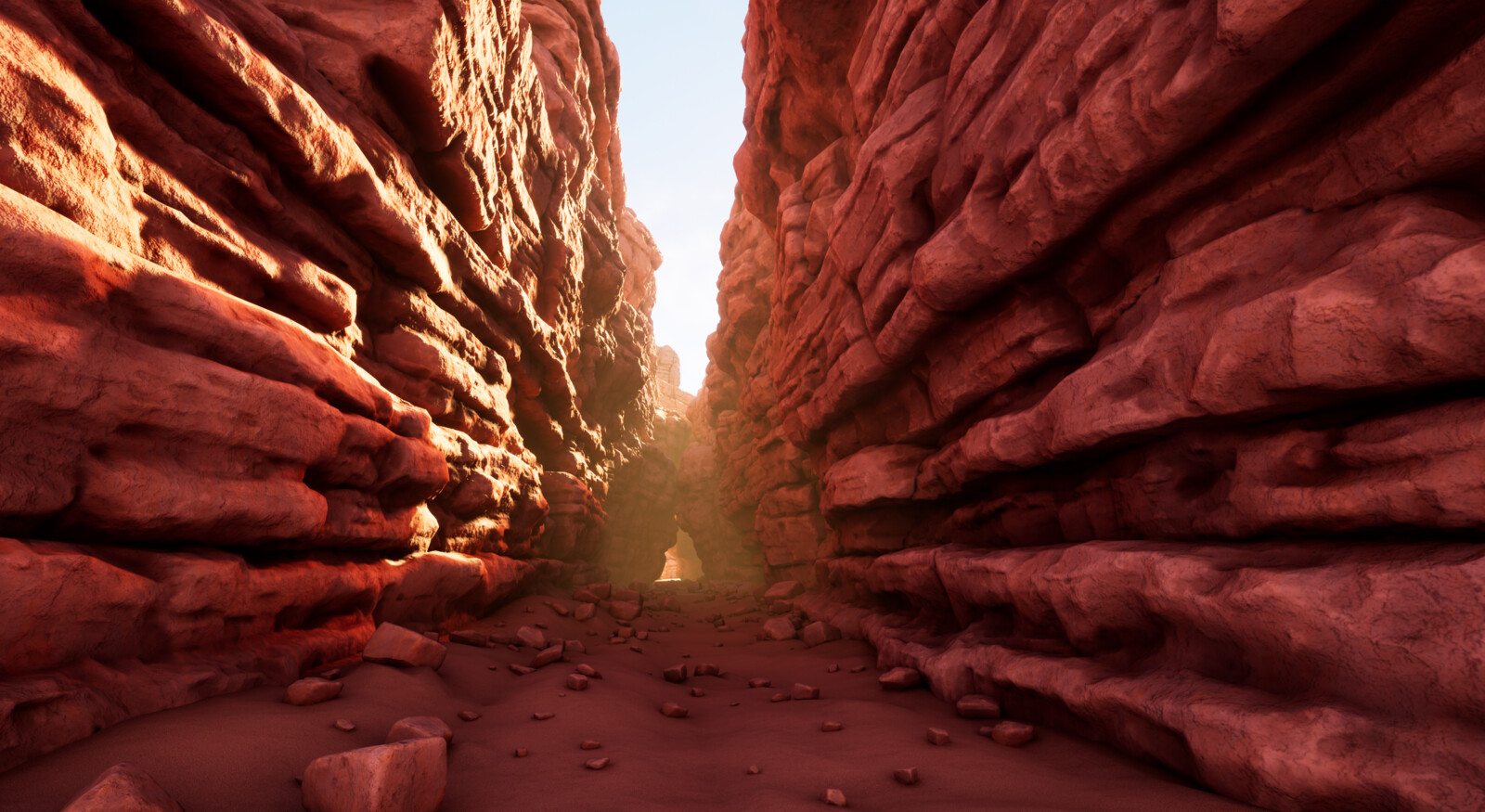 Quick scene in UE4 utilising some of the rocks to create this cliff canyon environment
