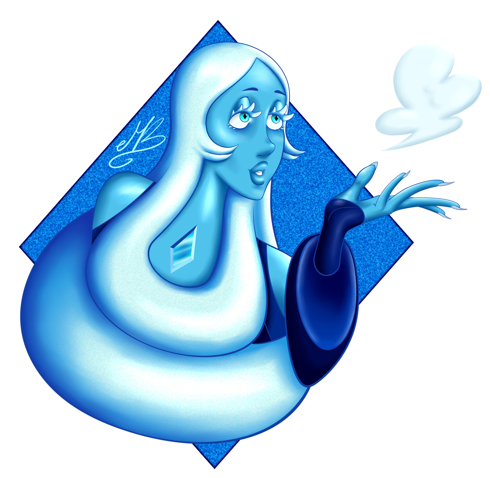 Steven blue diamond top