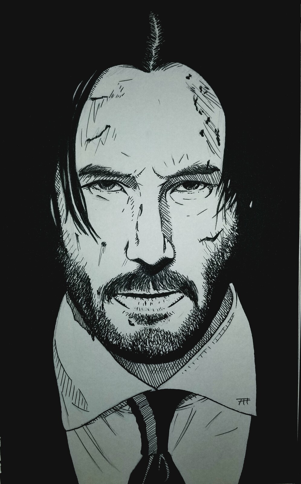 The titular John Wick. Ink.