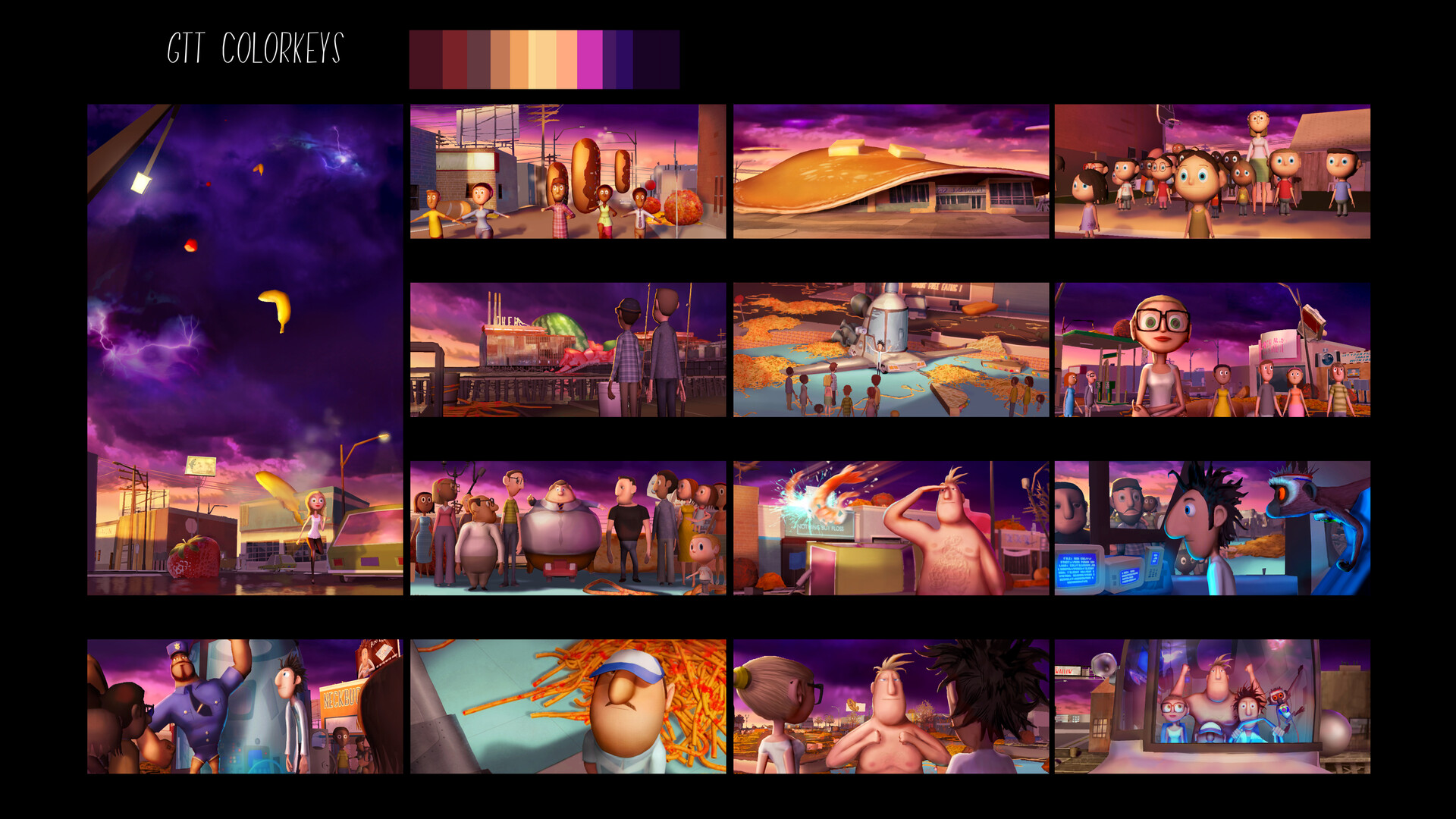 Cloudy With A Chance Of Meatballs Color Script