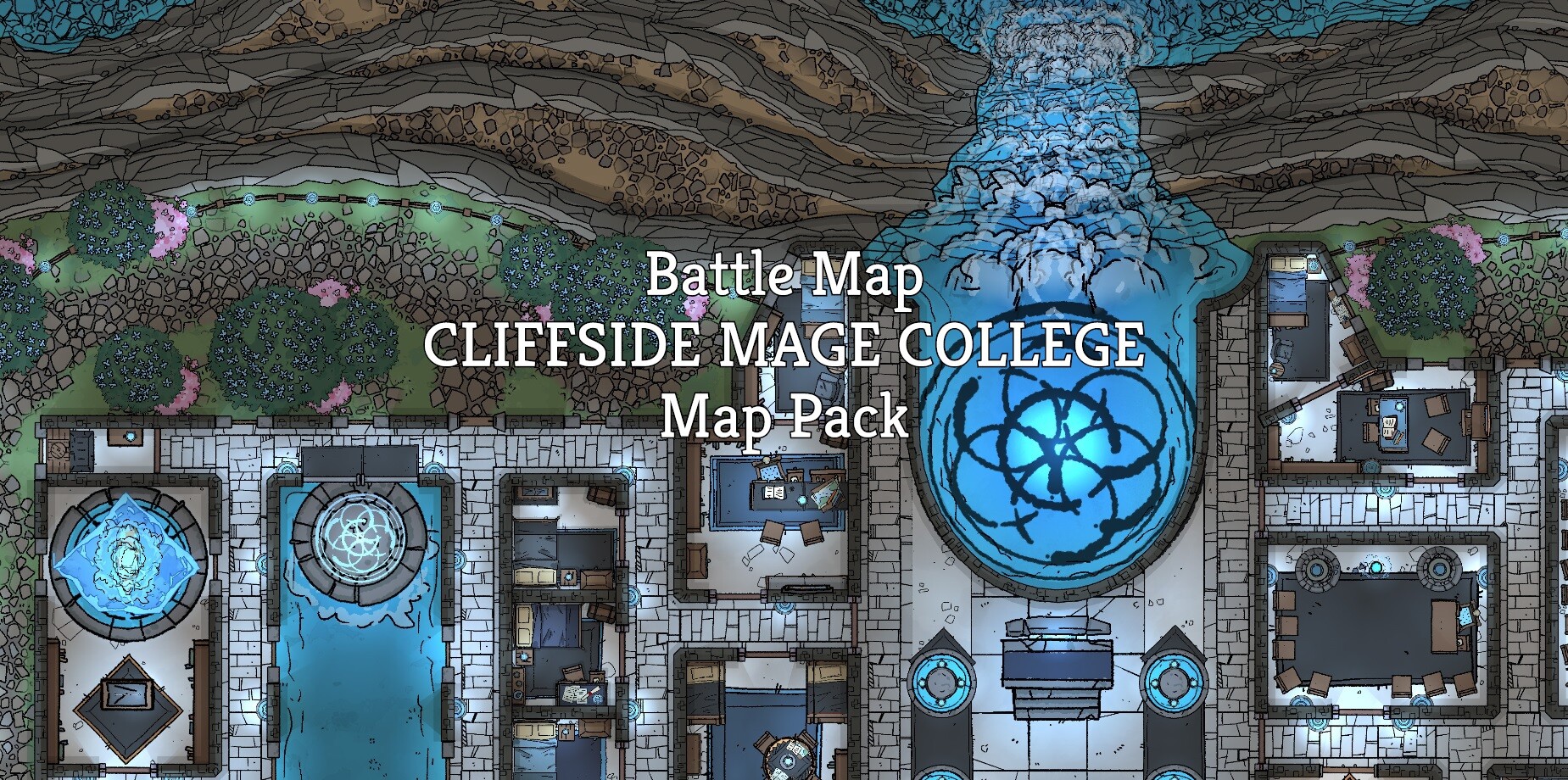 Morvold Press Cliffside Mage College Battle Map